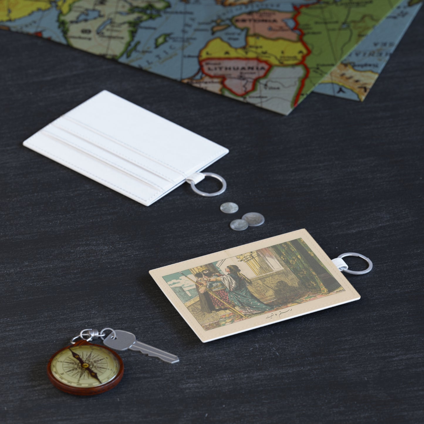 Rostam Sohrab Shahnameh Tahmineh Saffiano Leather Card Holder