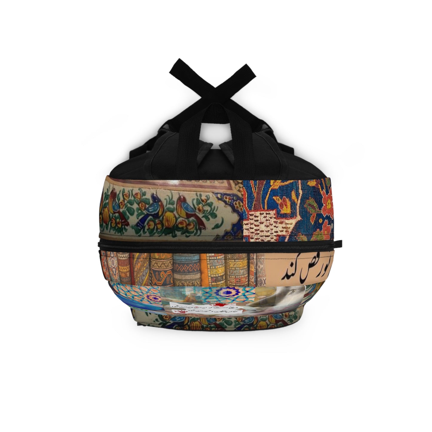 miniature century Persian Garden Exotic Flora Middle Eastern Botanical Miniature Nature Art Persia Dynasty Persian caligraphy Backpack