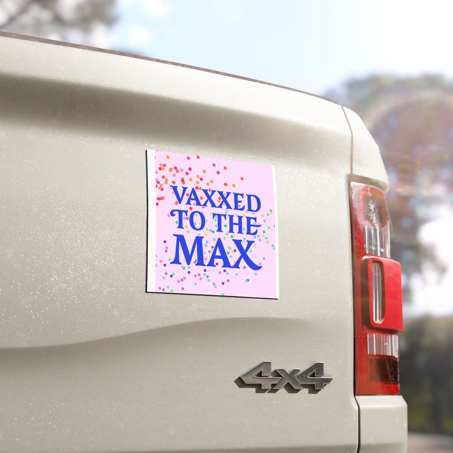 vaxxed to the max wax funny magenet for cars to the max vax wax Car Magnets