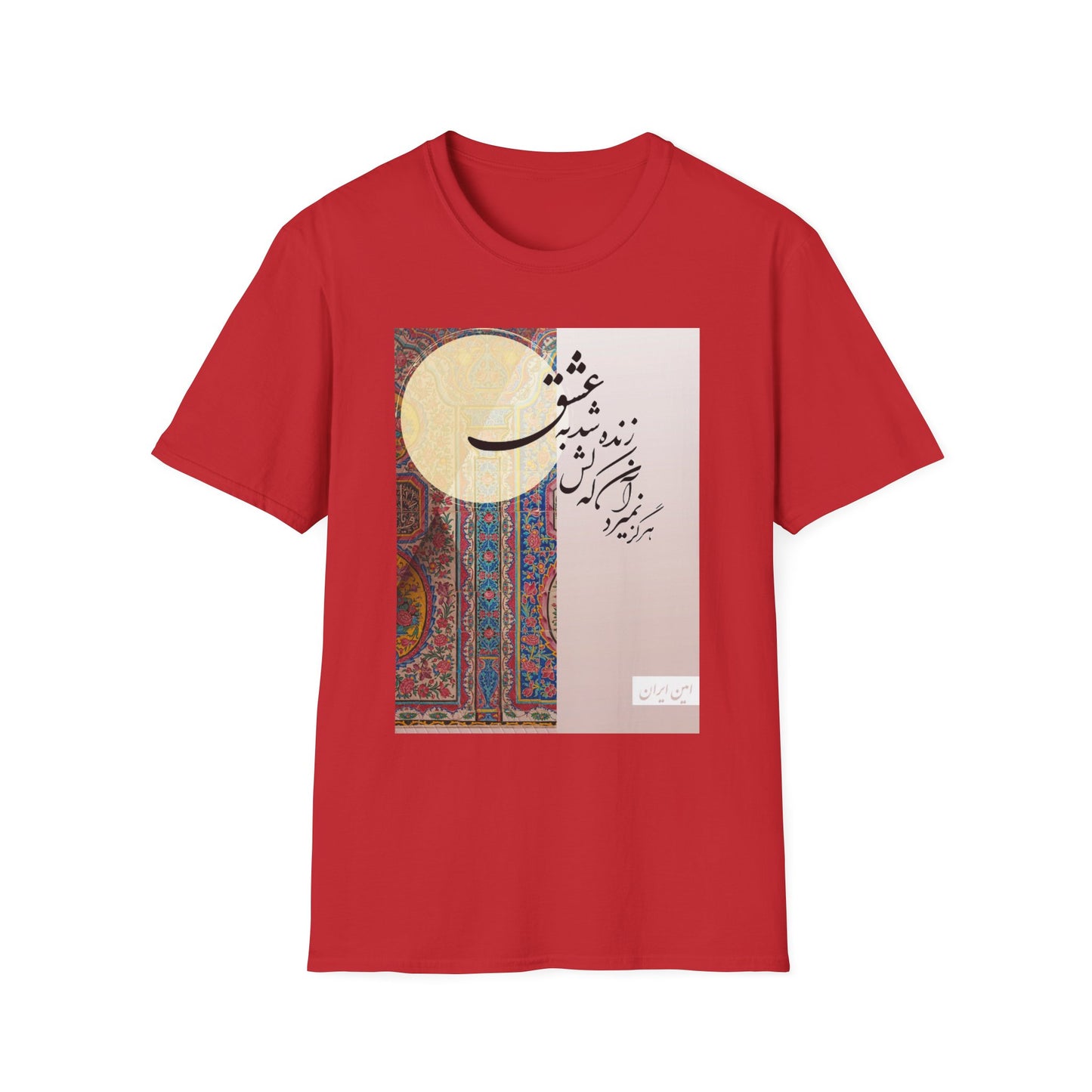 Amin e Persia woman life freedom Azadi Tower inspiration Molana Hafez Zan Zendegi Azadi Unisex Softstyle T-Shirt