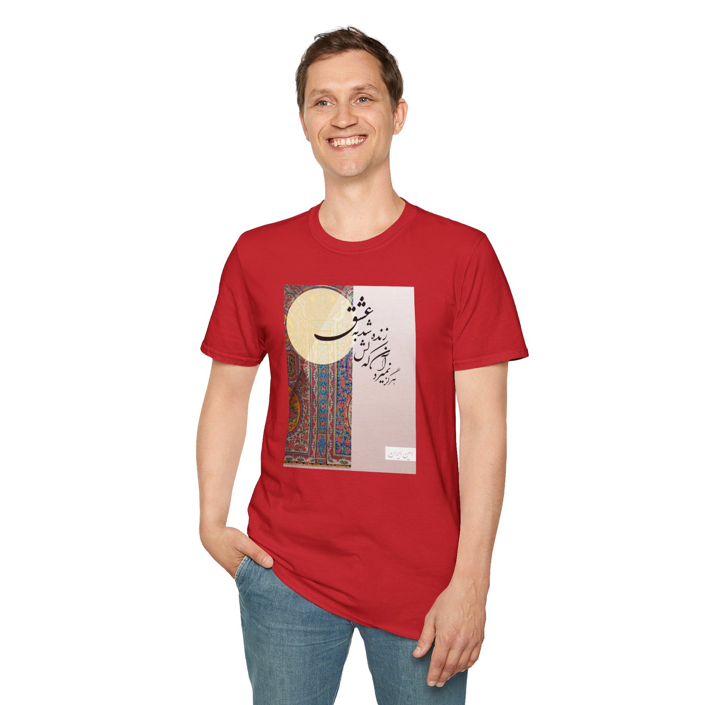 Amin e Persia woman life freedom Azadi Tower inspiration Molana Hafez Zan Zendegi Azadi Unisex Softstyle T-Shirt
