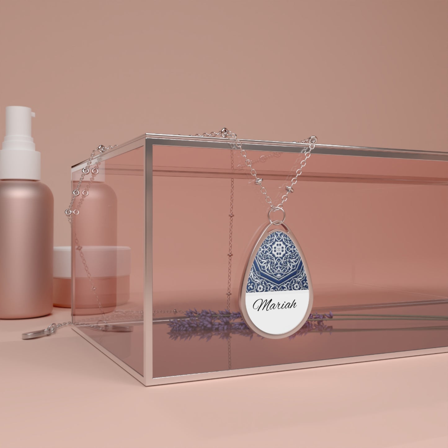 Mariah Oval Necklace Persian tile inspired