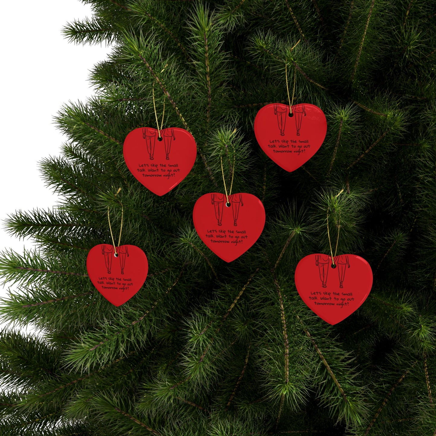 date ask out flirt love romantic gift Ceramic Ornaments (1pcs, 5pcs, 10pcs, 20pcs)