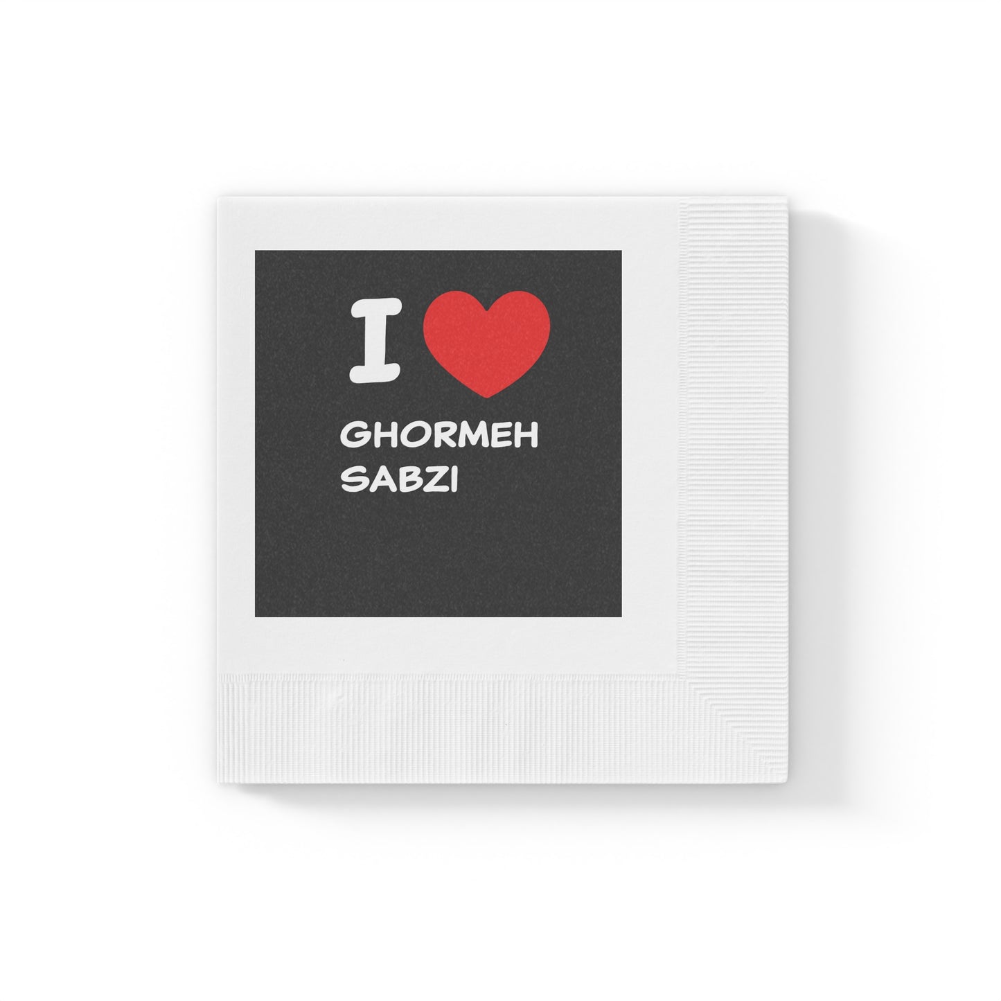 I love ghormeh sabzi persian ghormeh sabzi lovers Napkins,White Coined Napkins