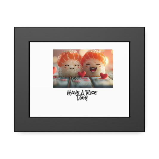 Have a rice Day sushi roll Framed Paper Posters