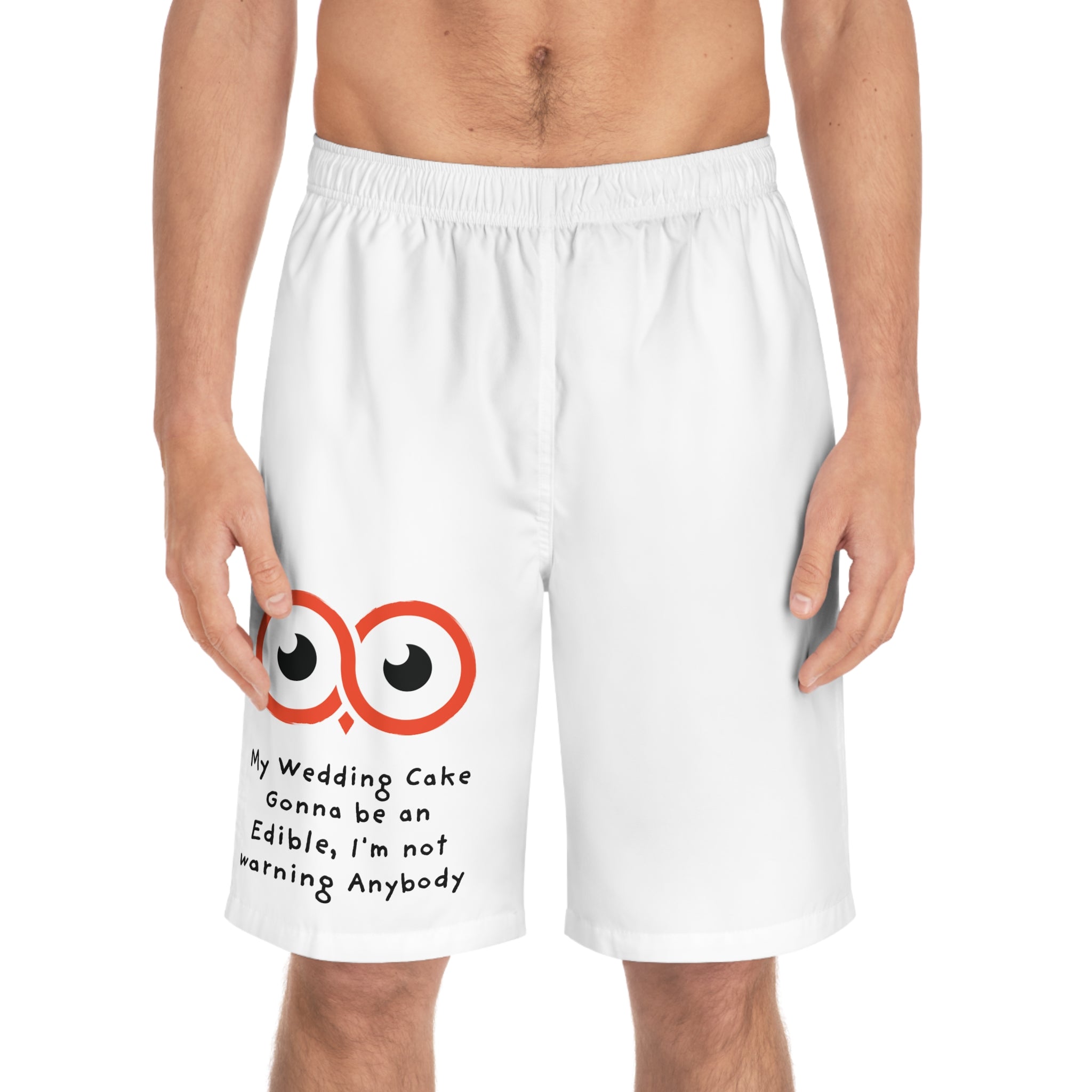 canabis Joke my wedding cake gonna be an edible Im not warning anybody Men's Board Shorts (AOP)
