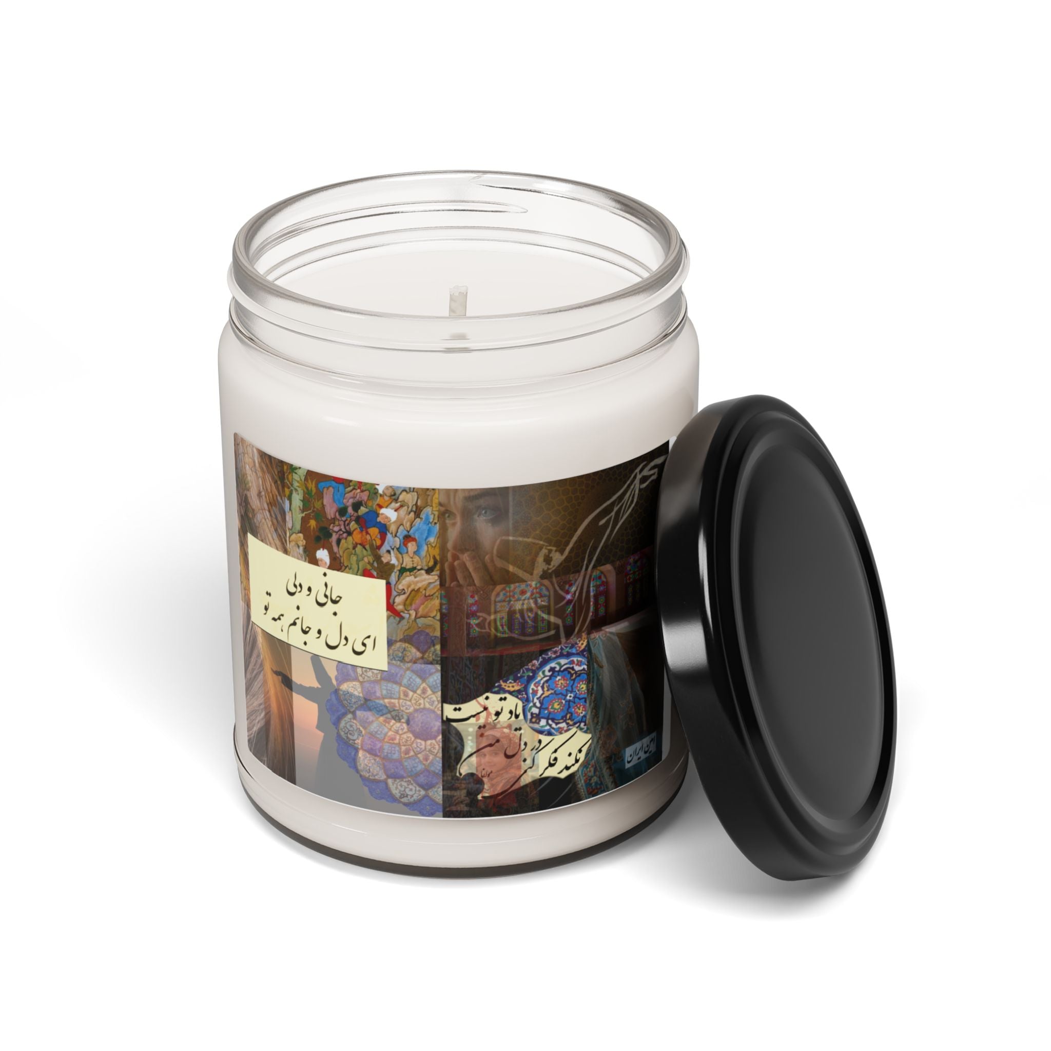 Persian calligraphy Scented Soy Candle, 9oz