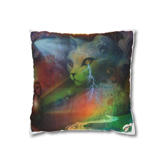Spun Polyester Square Pillowcase