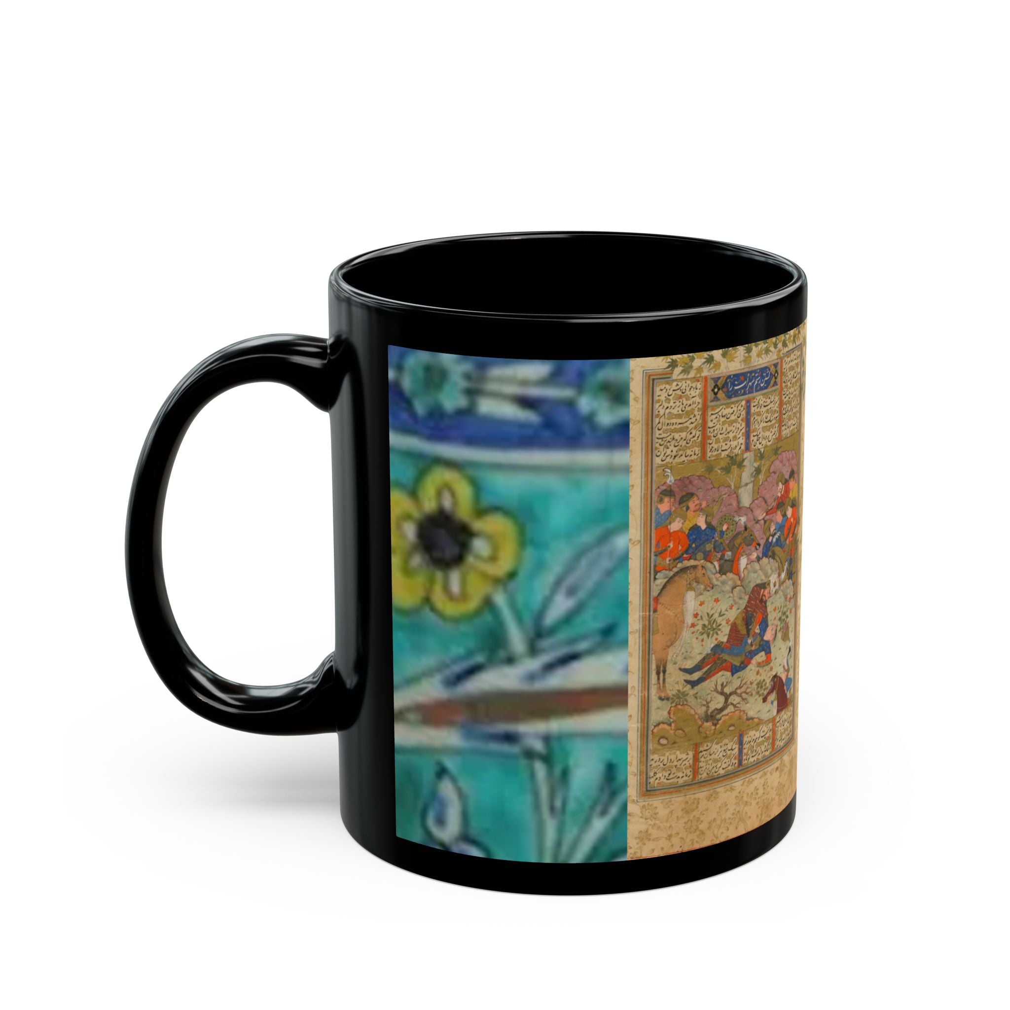 Persian asian art tapestry tiles Black Mug (11oz, 15oz)