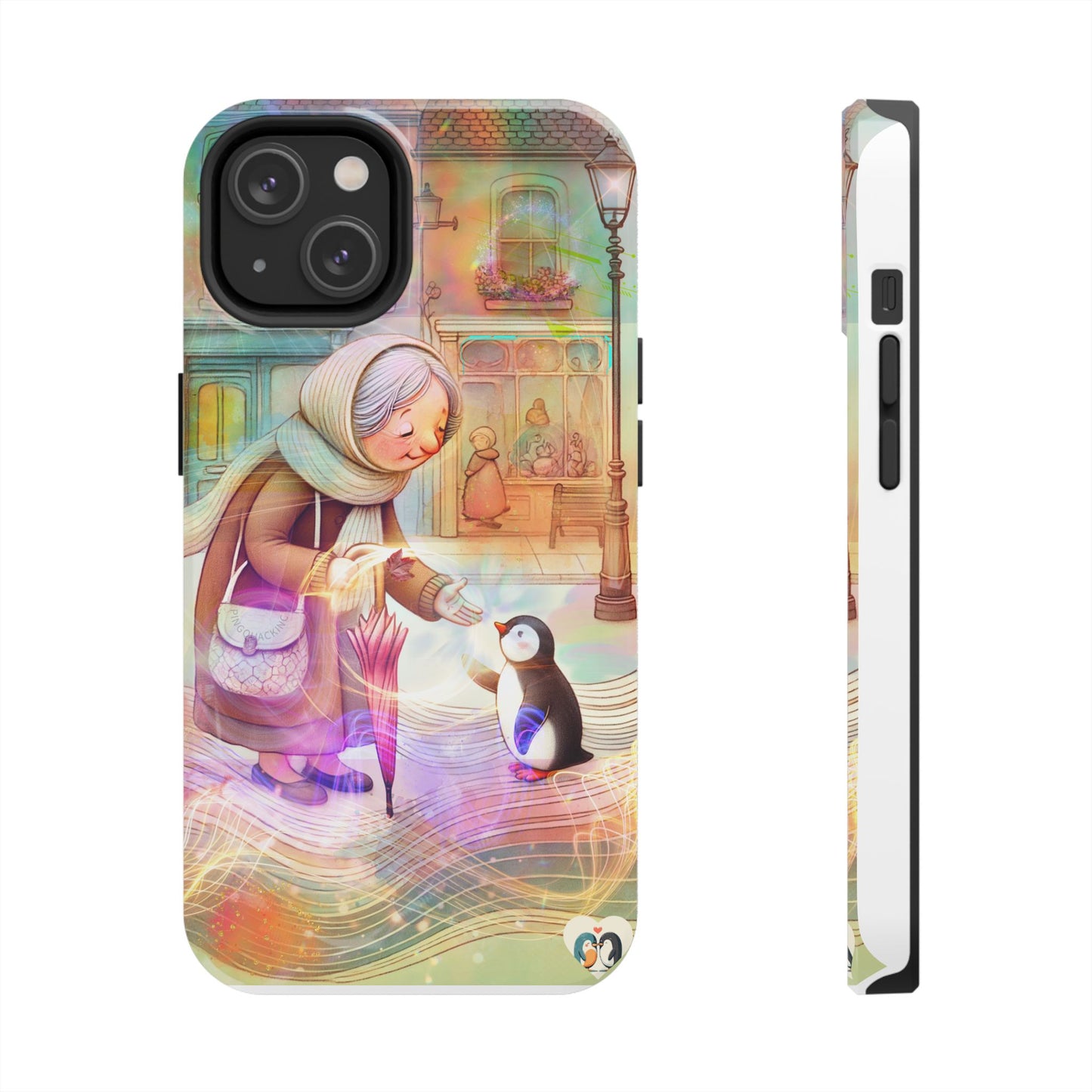 Love Penguin Phone case iPhone 15, 16 pro max, iPhone 14 Pro, iPhone 14 Plus Tough Phone Cases