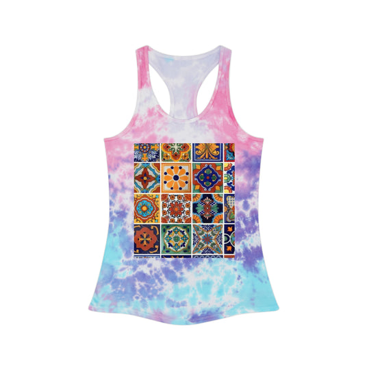 American Persian tapestry Tie Dye Racerback Tank Top