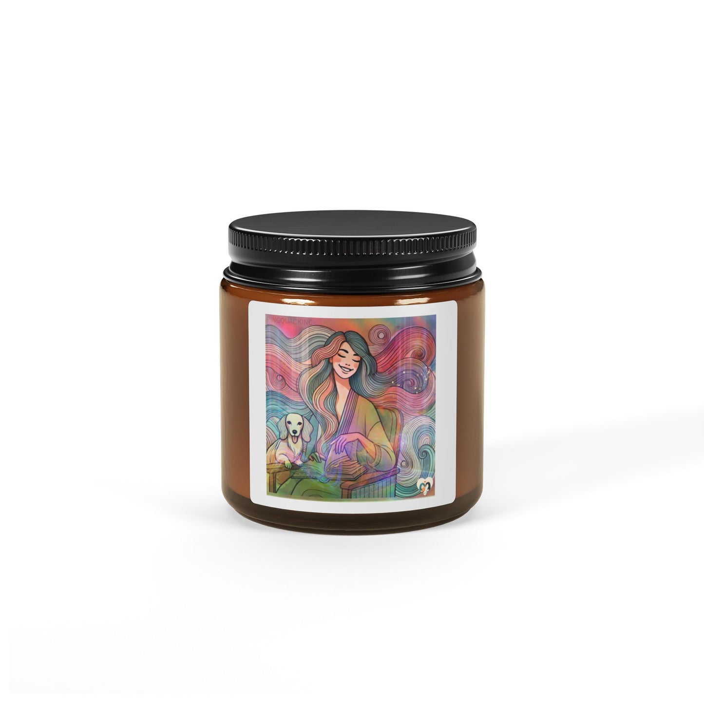 Scented Soy Candle (Multi-Size, Amber Jar)