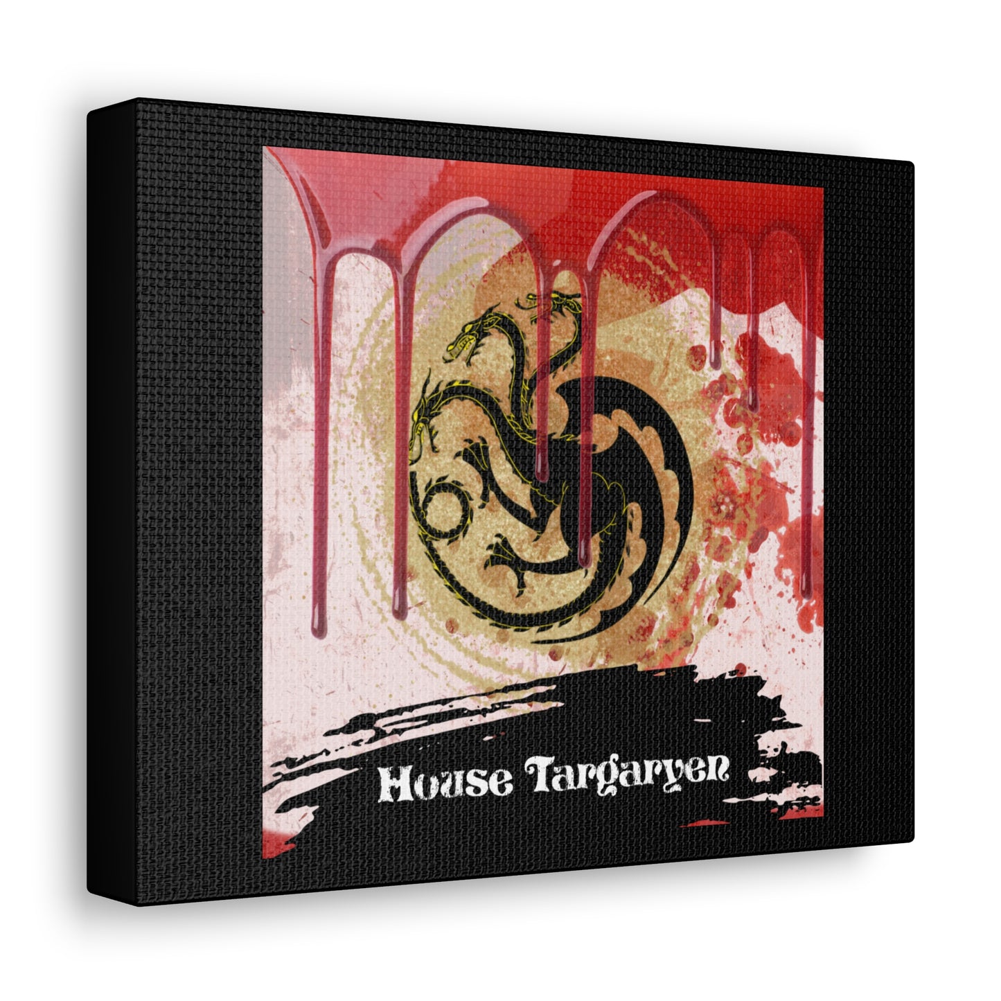 House Targaryen Canvas, Fire And Blood Canvas, Game Of Thrones Canvas, GOT Canvas, Popular Movie Canvas, Dragon Canvas,Canvas Gallery Wraps