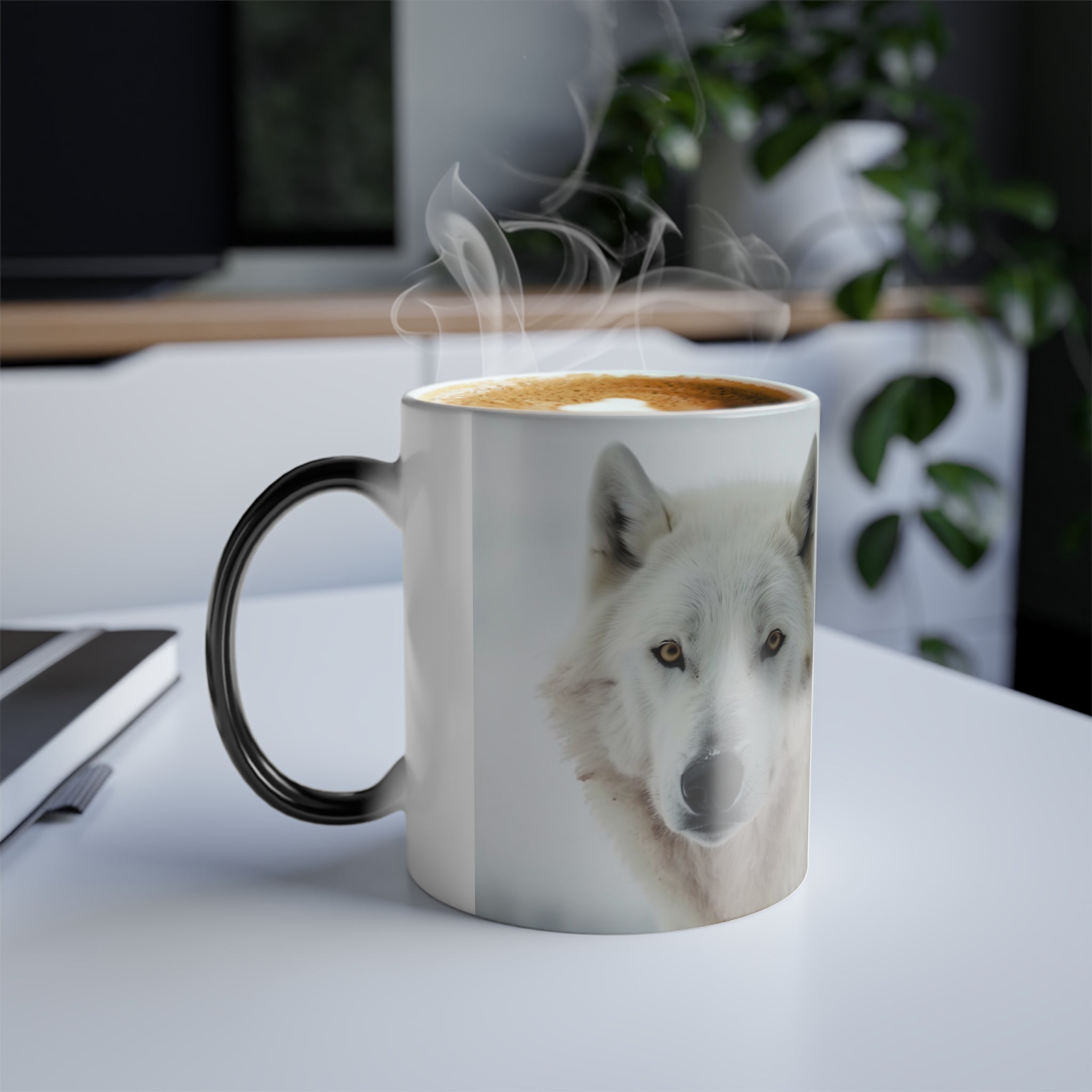 Grey Wolf Canvas Art, Wolf Art, Grey Wolf Photo, Grey Wolf, Grey Wolf Wall Decor, Wolf, Wildlife Animal Mug Art Color Morphing Mug, 11oz