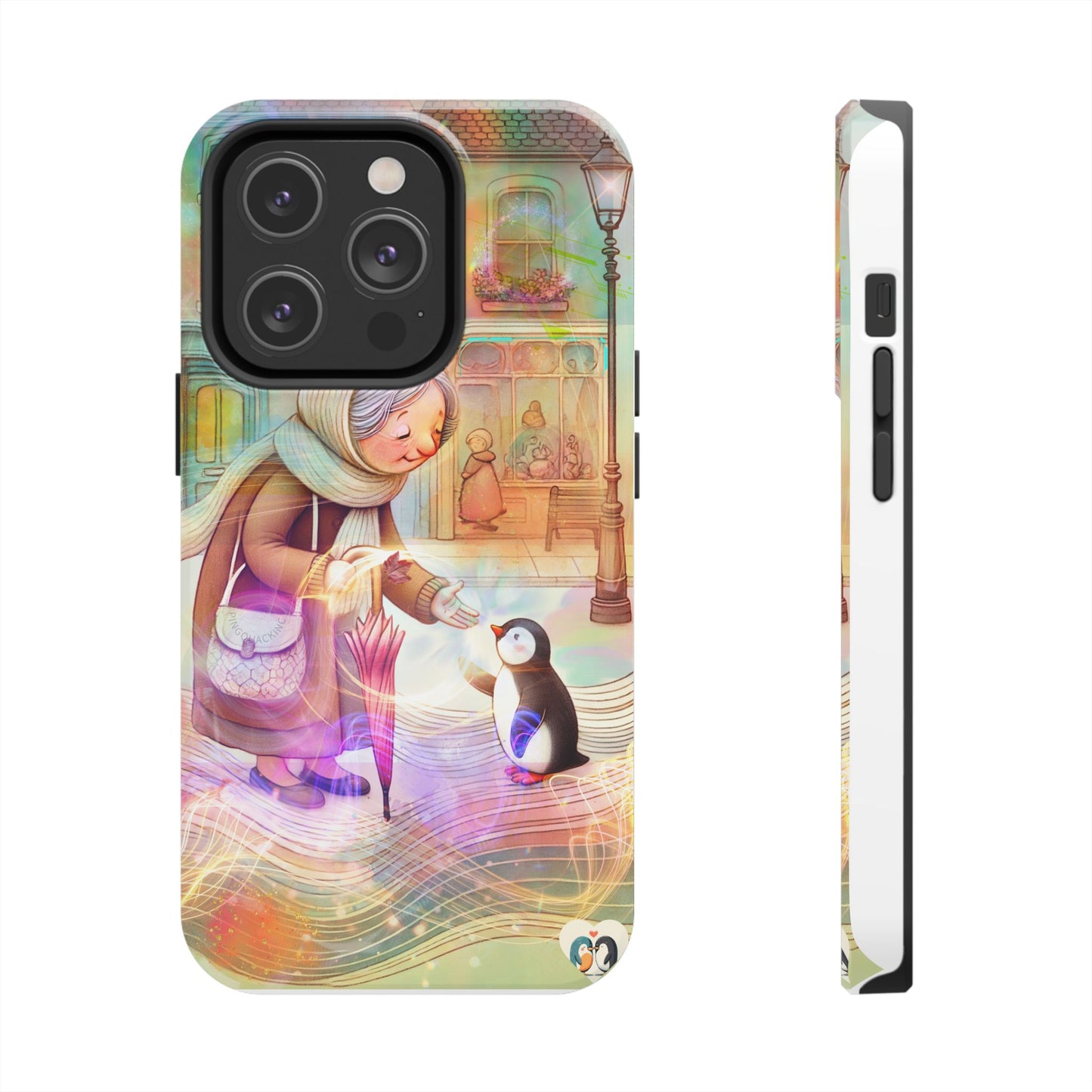 Love Penguin Phone case iPhone 15, 16 pro max, iPhone 14 Pro, iPhone 14 Plus Tough Phone Cases