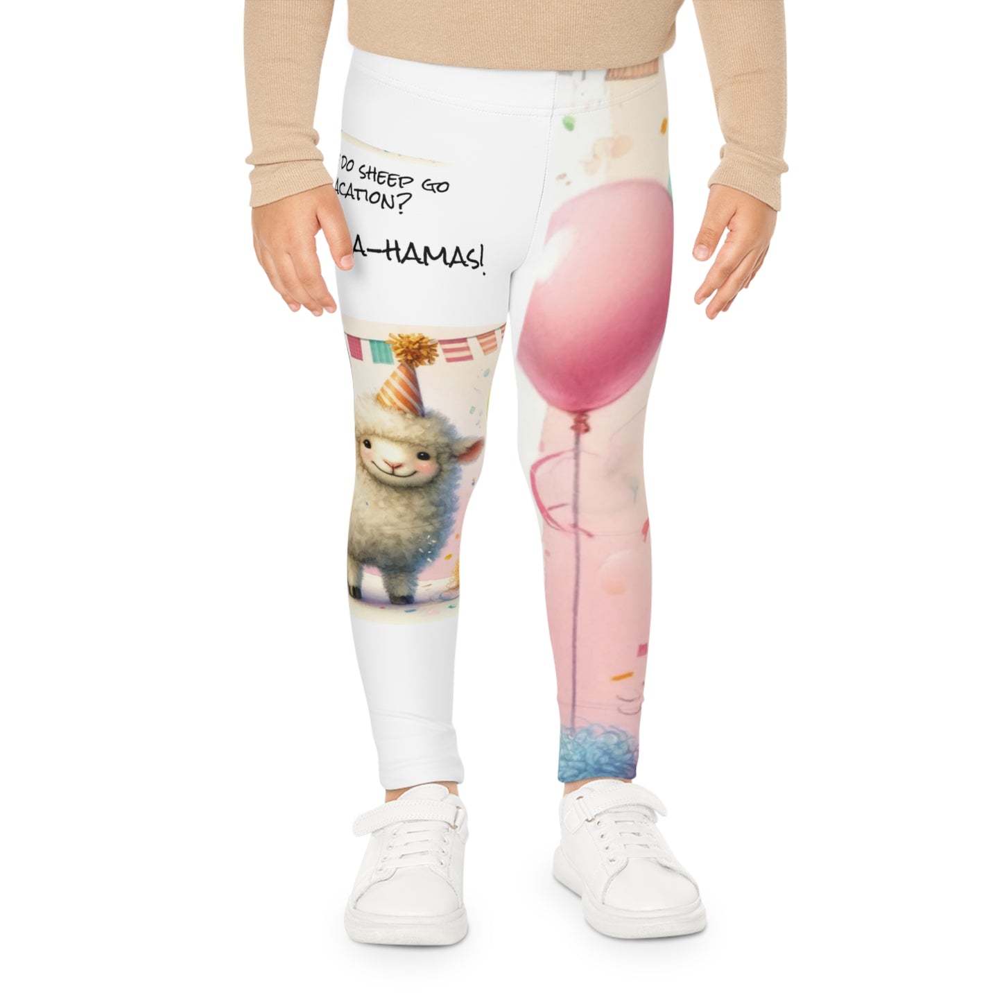 funny sheep joke Kids Leggings (AOP)