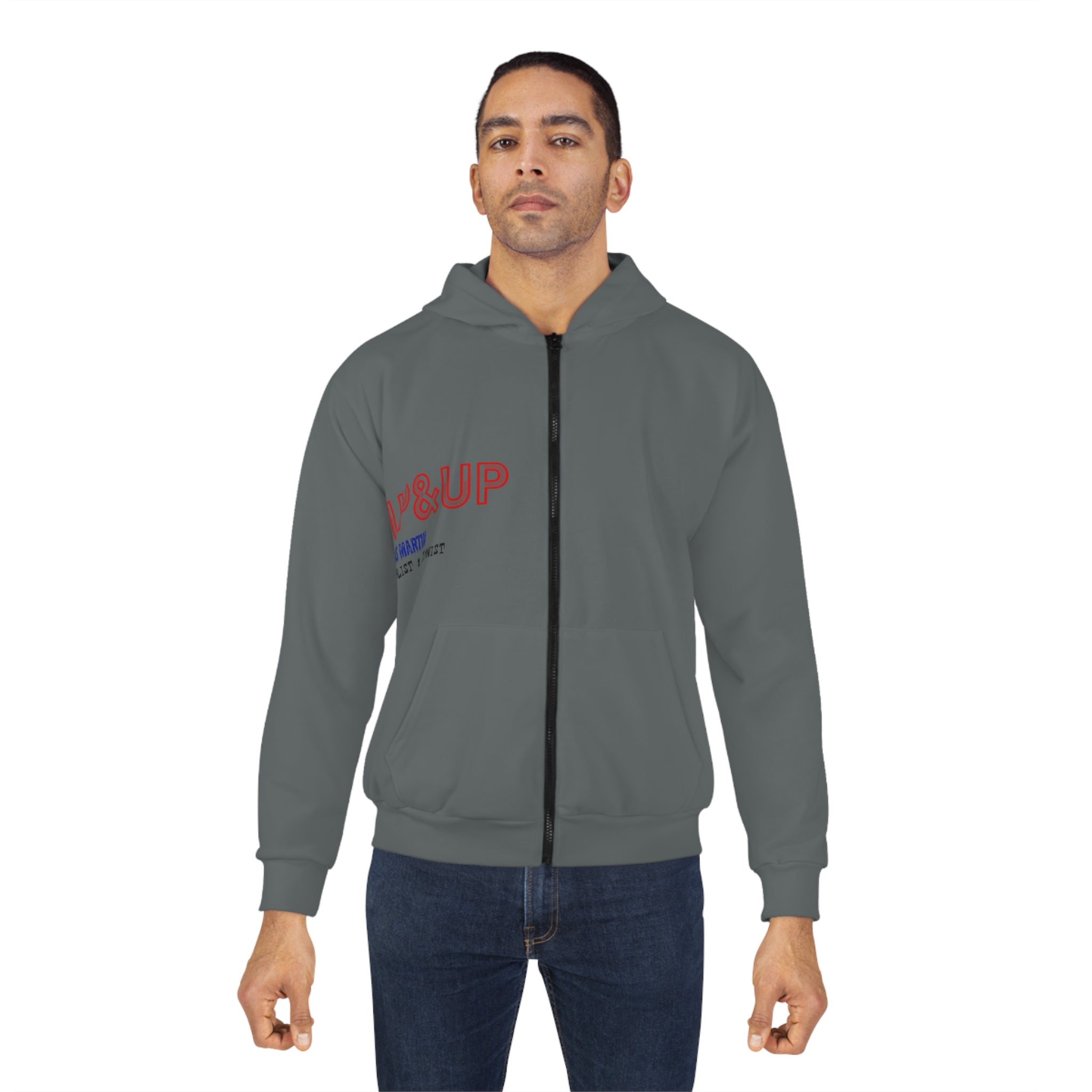 Cold Play Up & UP cold play Chris Martin Unisex Zip Hoodie (AOP)