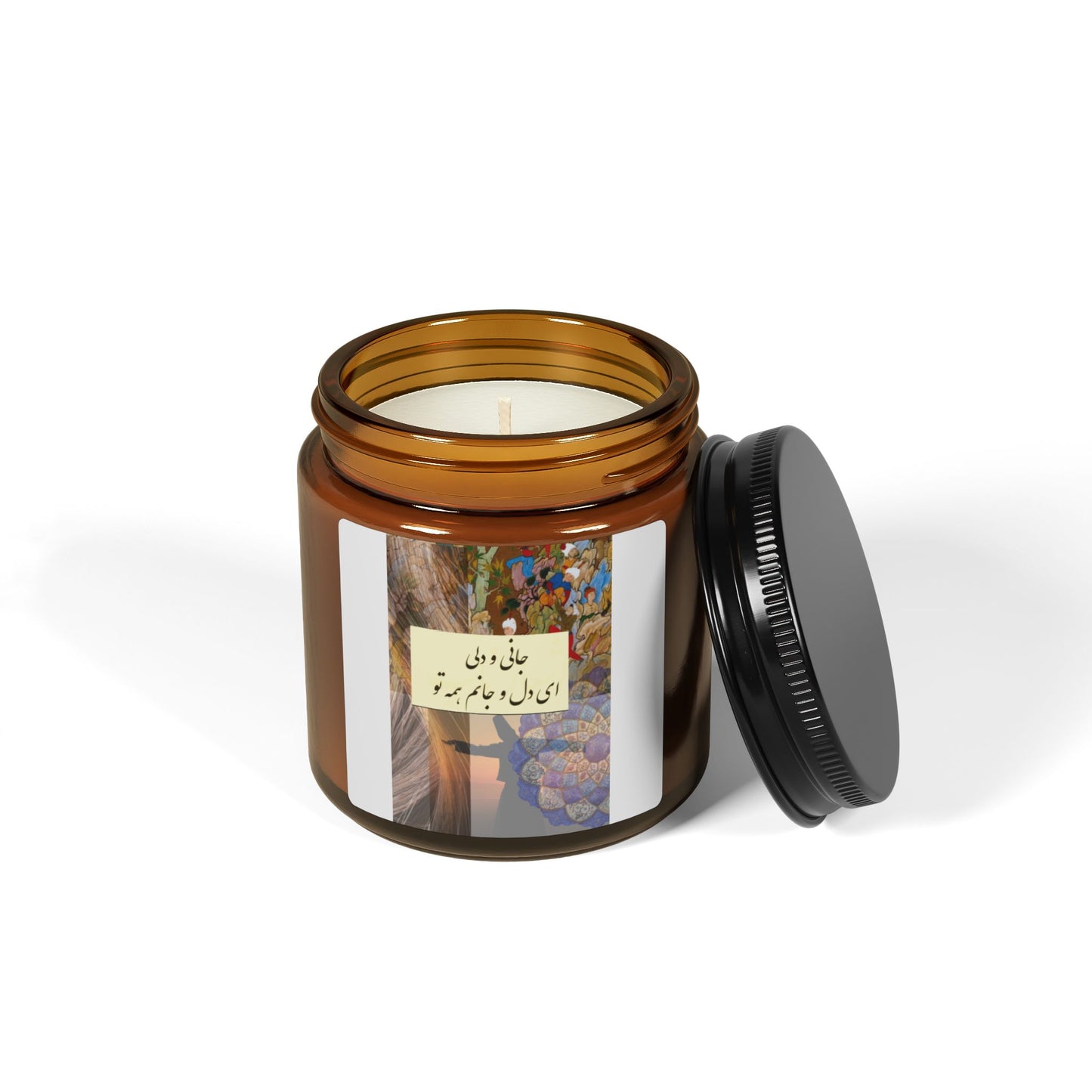 Atlantis Whisper Scented Soy Candle Persian(Multi-Size, Amber Jar)