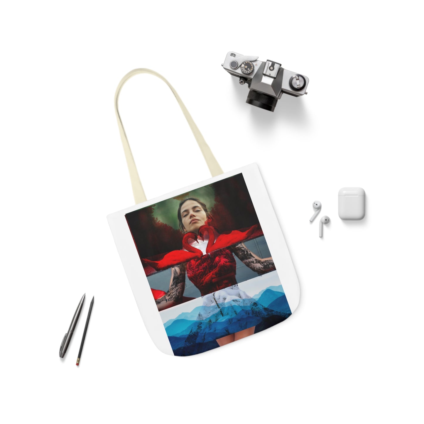 Canvas Tote Bag, 5-Color Straps