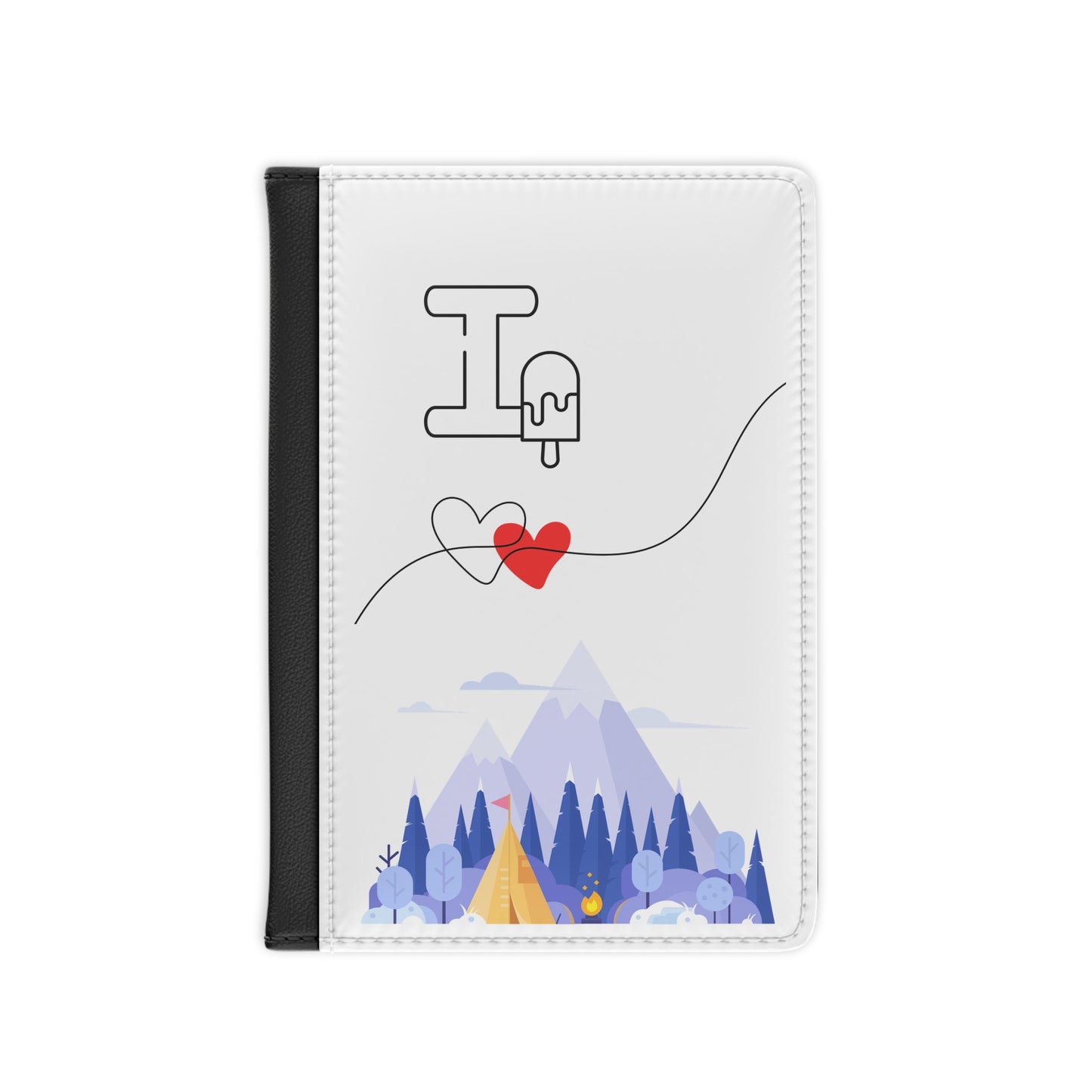 I love Ice cream and travel to mountains looking at snow in Canada view points in grows mountain Passport Cover