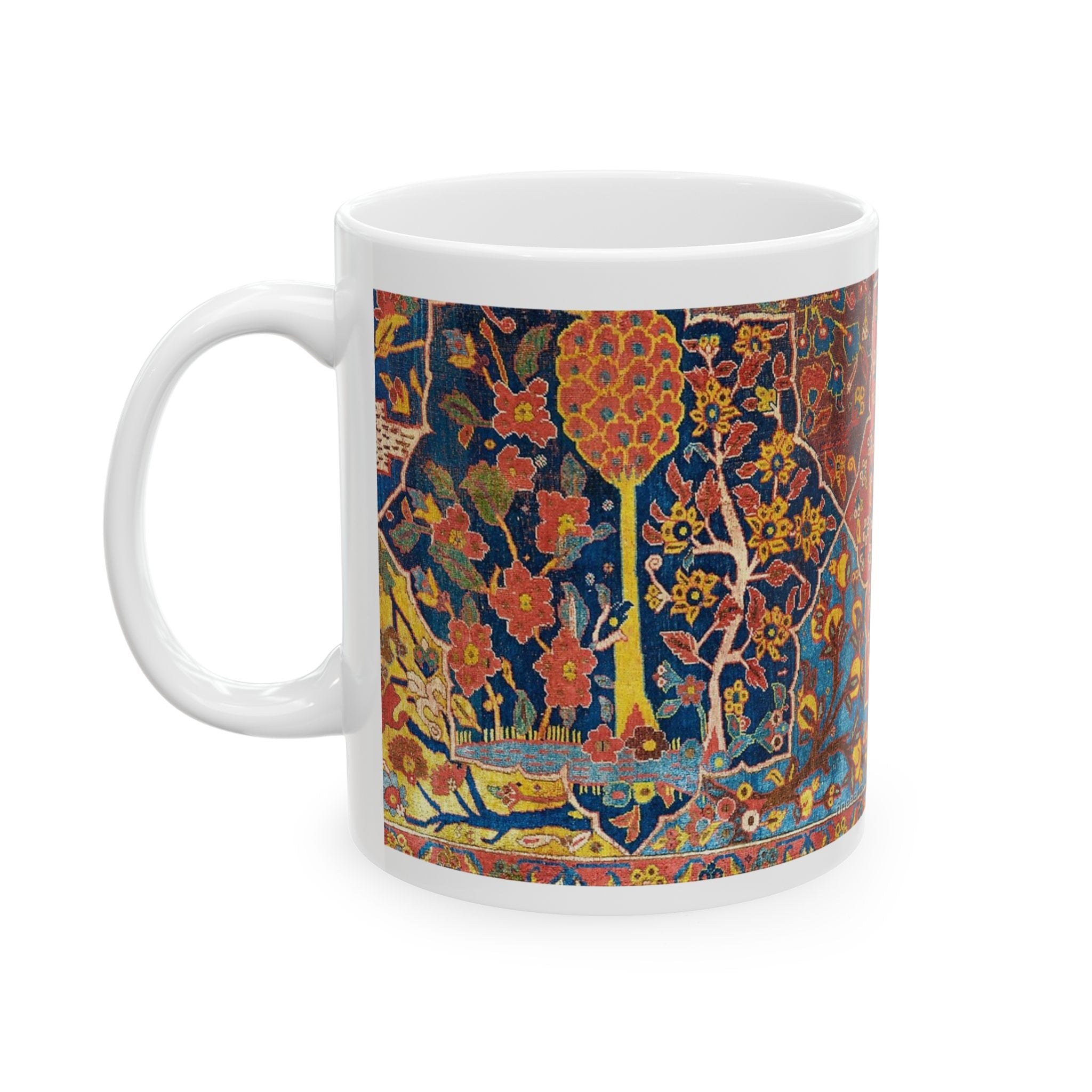 17th century Persian Garden Exotic Flora Middle Eastern Botanical Landscape| Ceramic Mug Miniature Nature Art |Persia Dynasty Ceramic Mug