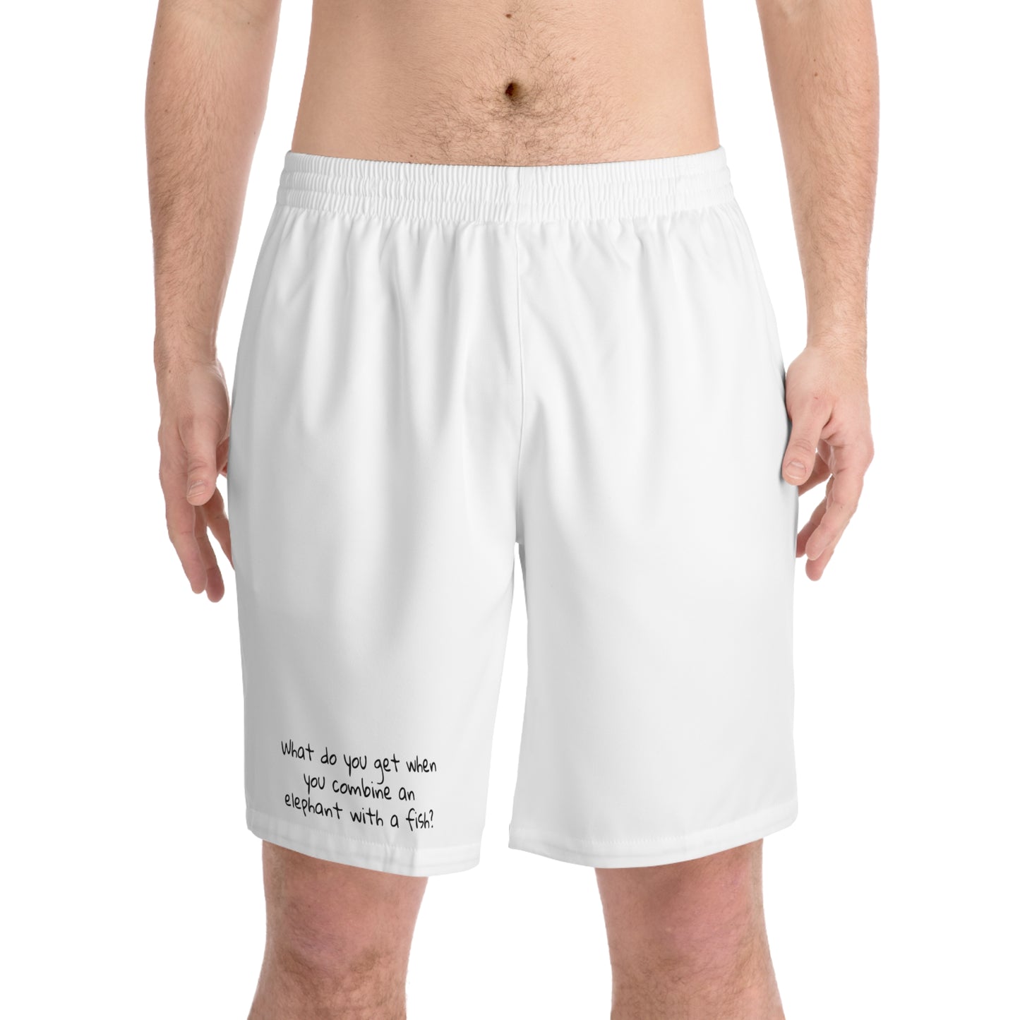 Funny Sarcastic Men's Elastic Beach Shorts (AOP)