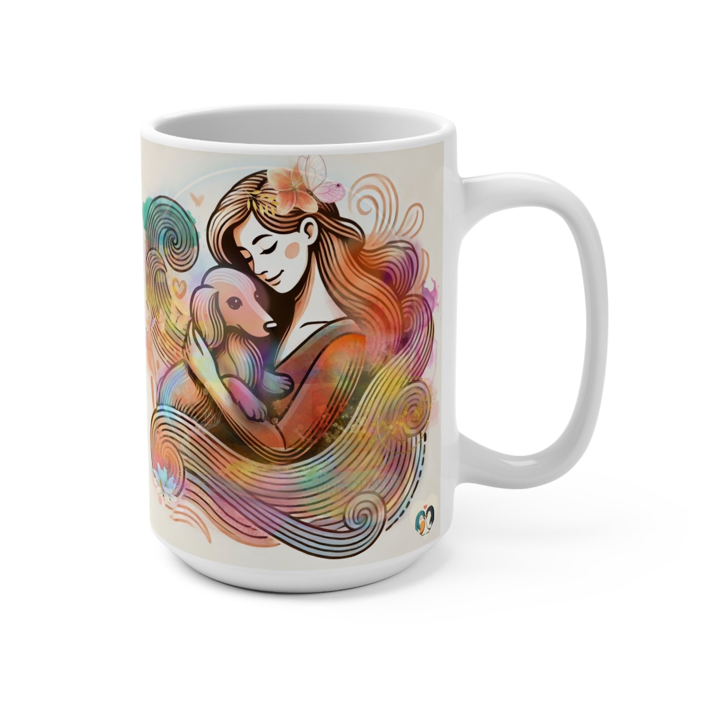 Shana and Sebastus Watercolor Art Mug 15oz