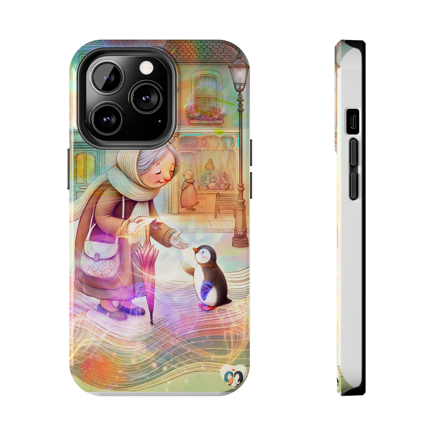 Love Penguin Phone case iPhone 15, 16 pro max, iPhone 14 Pro, iPhone 14 Plus Tough Phone Cases