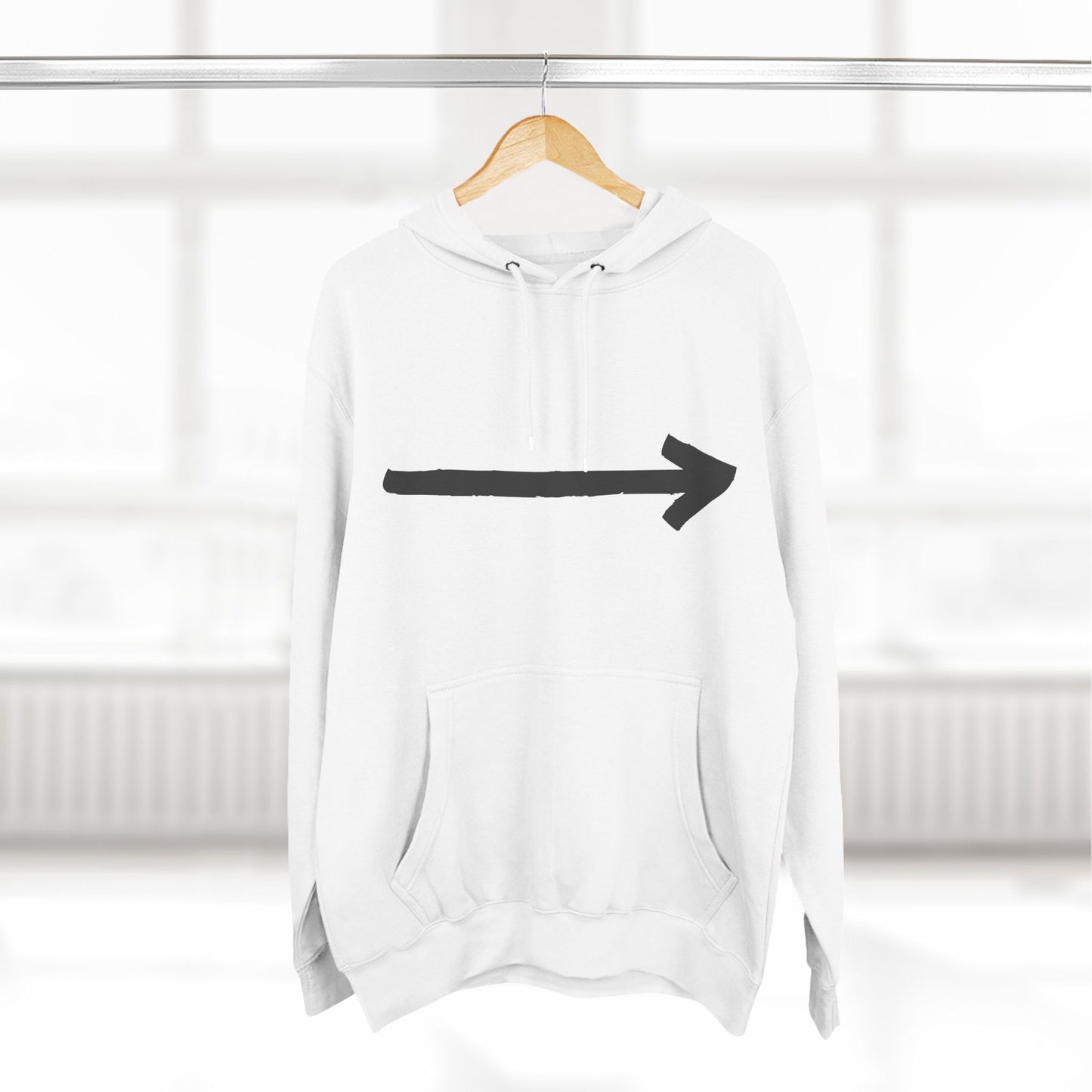 Three-Panel Fleece Hoodie