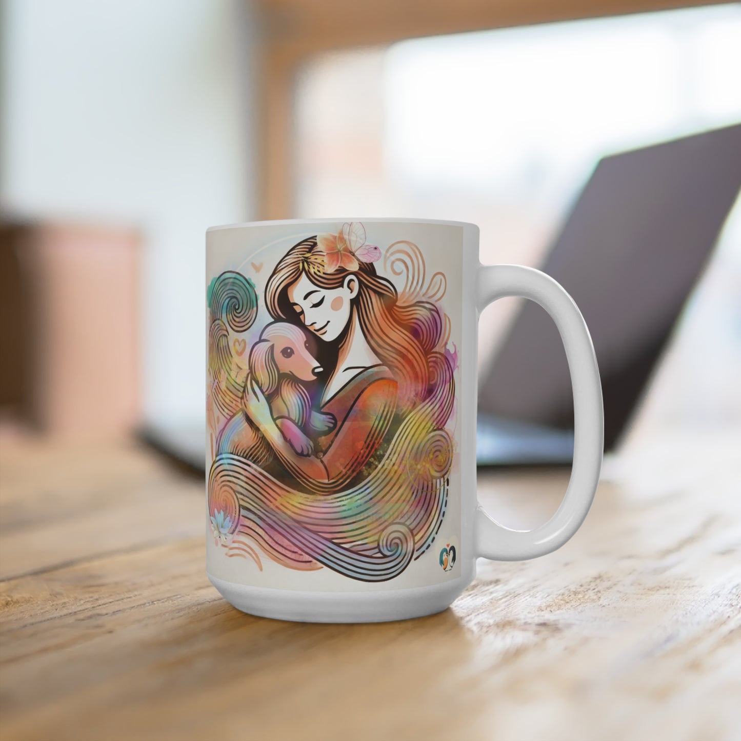 Shana and Sebastus Watercolor Art Mug 15oz