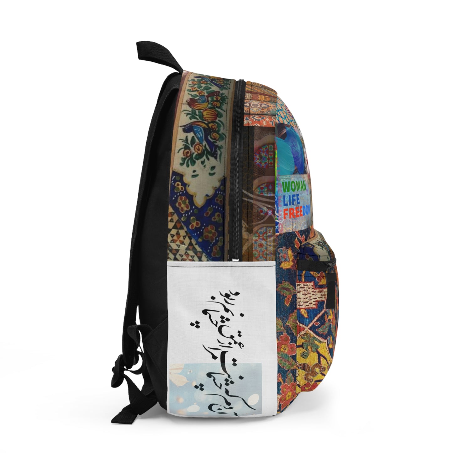 miniature century Persian Garden Exotic Flora Middle Eastern Botanical Miniature Nature Art Persia Dynasty Persian caligraphy  Backpack