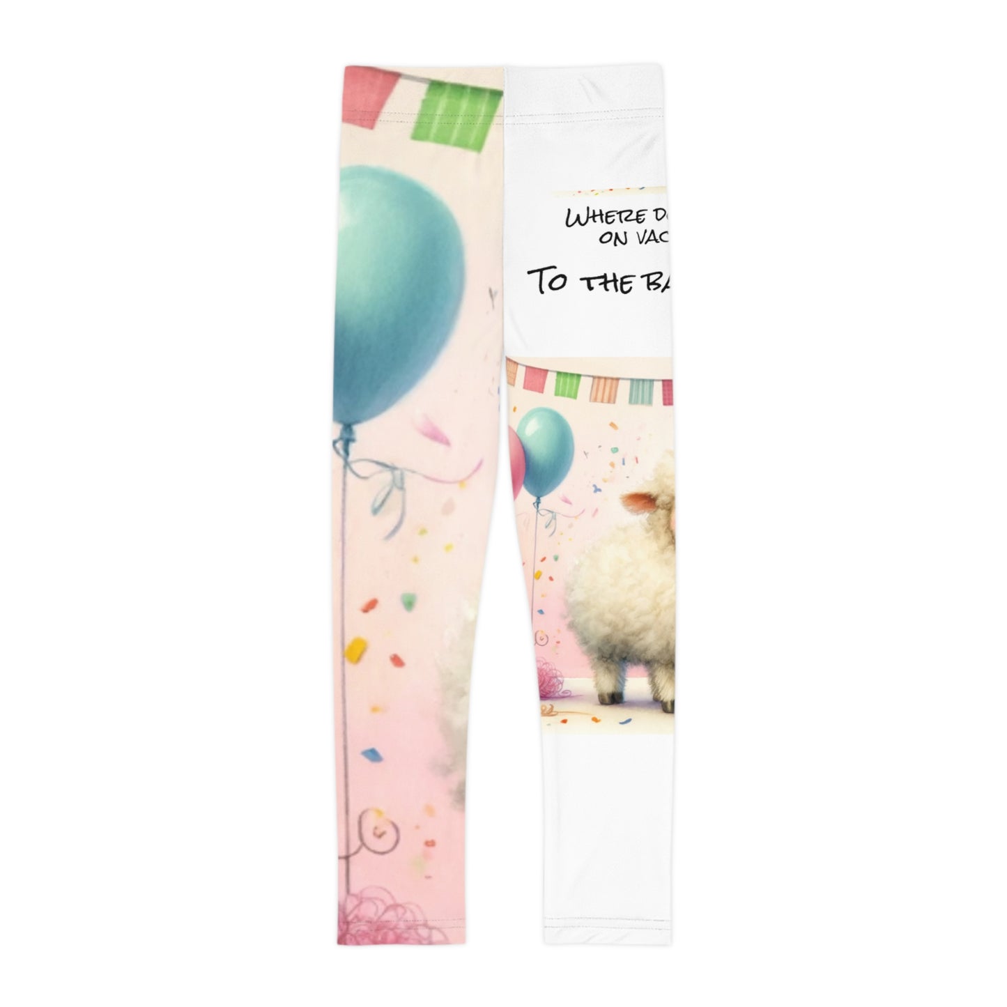 funny sheep joke Kids Leggings (AOP)