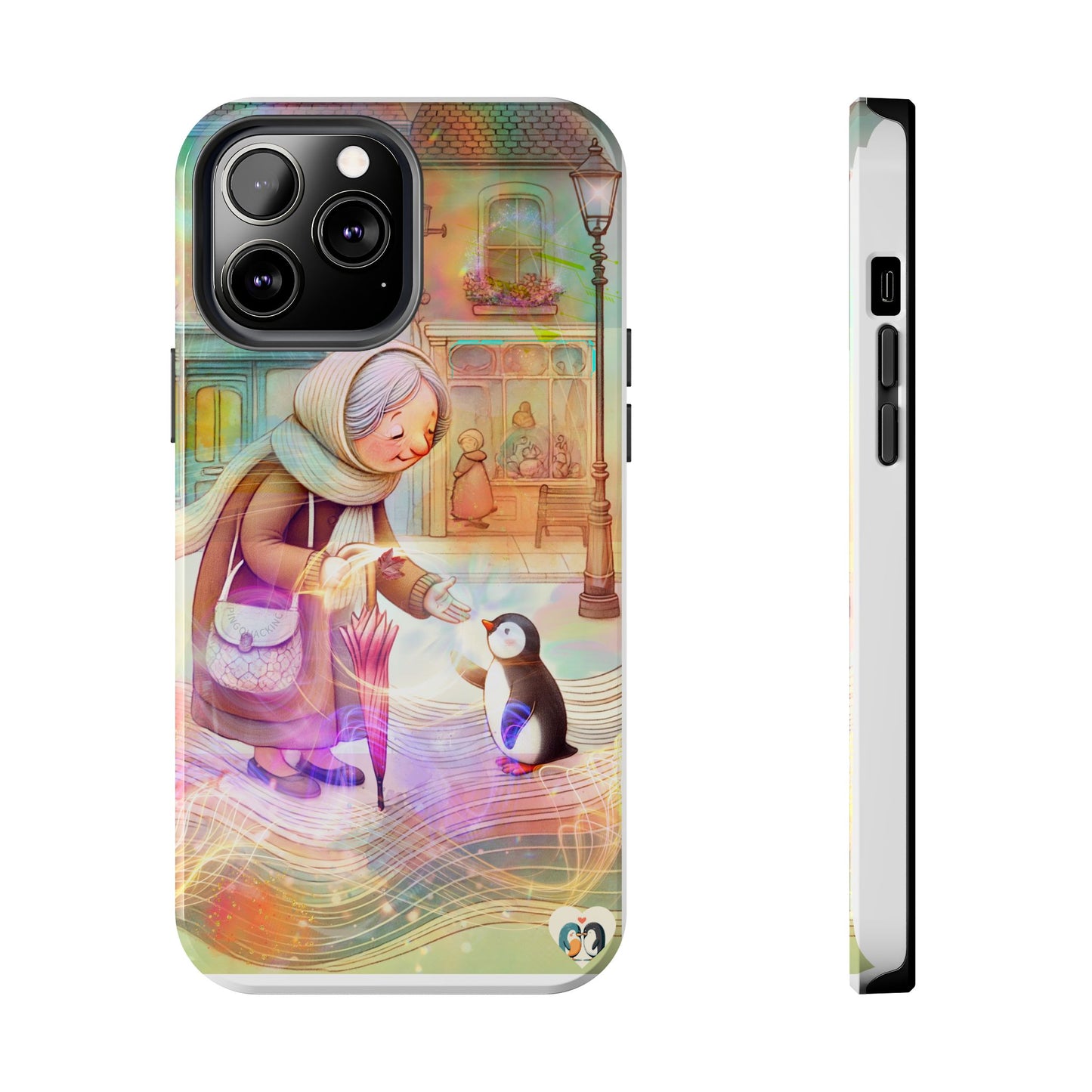 Love Penguin Phone case iPhone 15, 16 pro max, iPhone 14 Pro, iPhone 14 Plus Tough Phone Cases