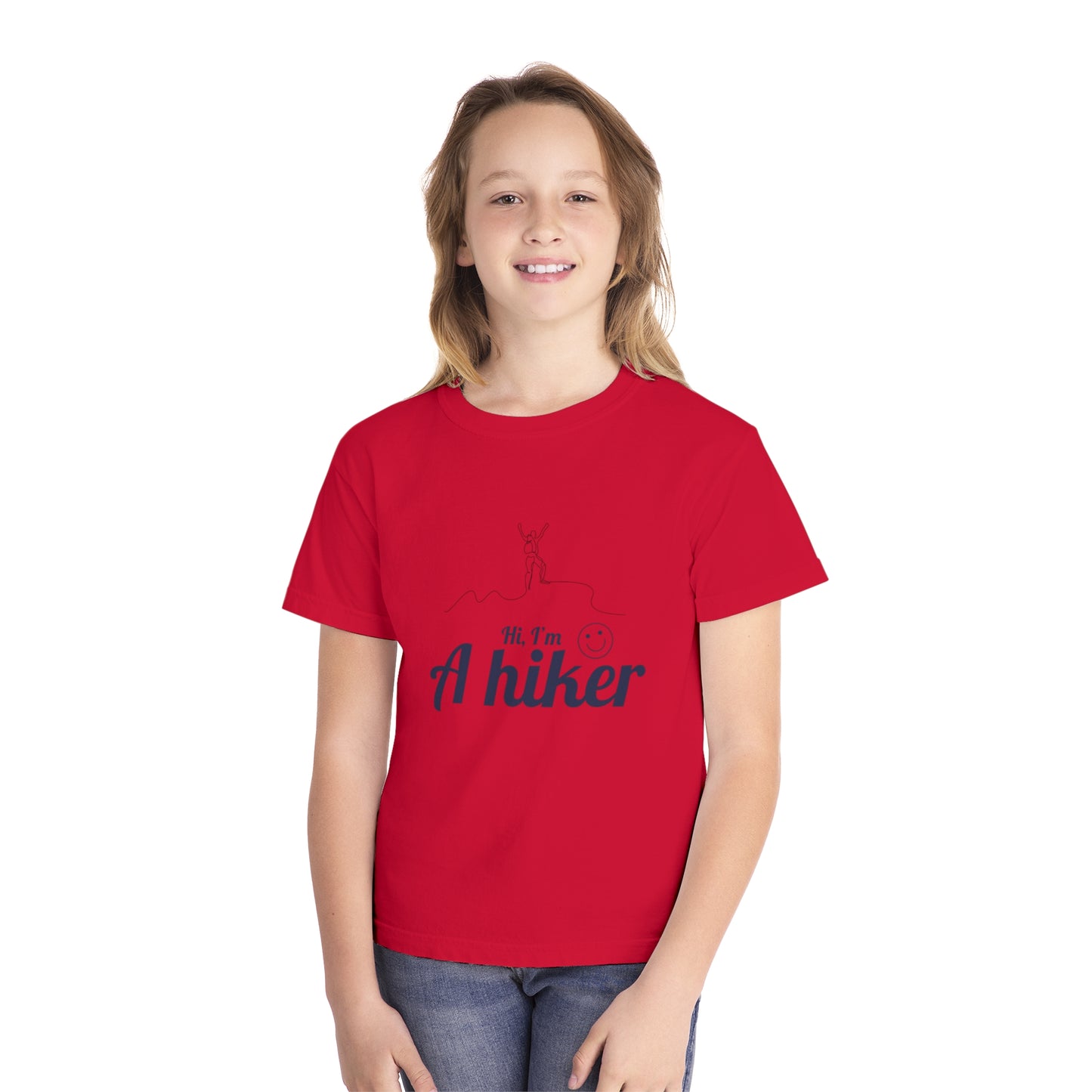 Hi I am a hiker kid shirt hike lovers walking lovers walking hiking mountain forest Youth Midweight Tee