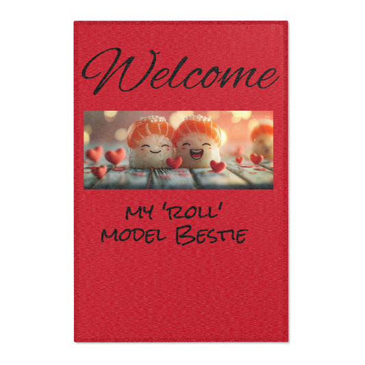 Sushi roll funny joke my role model bestie asian Area Rugs