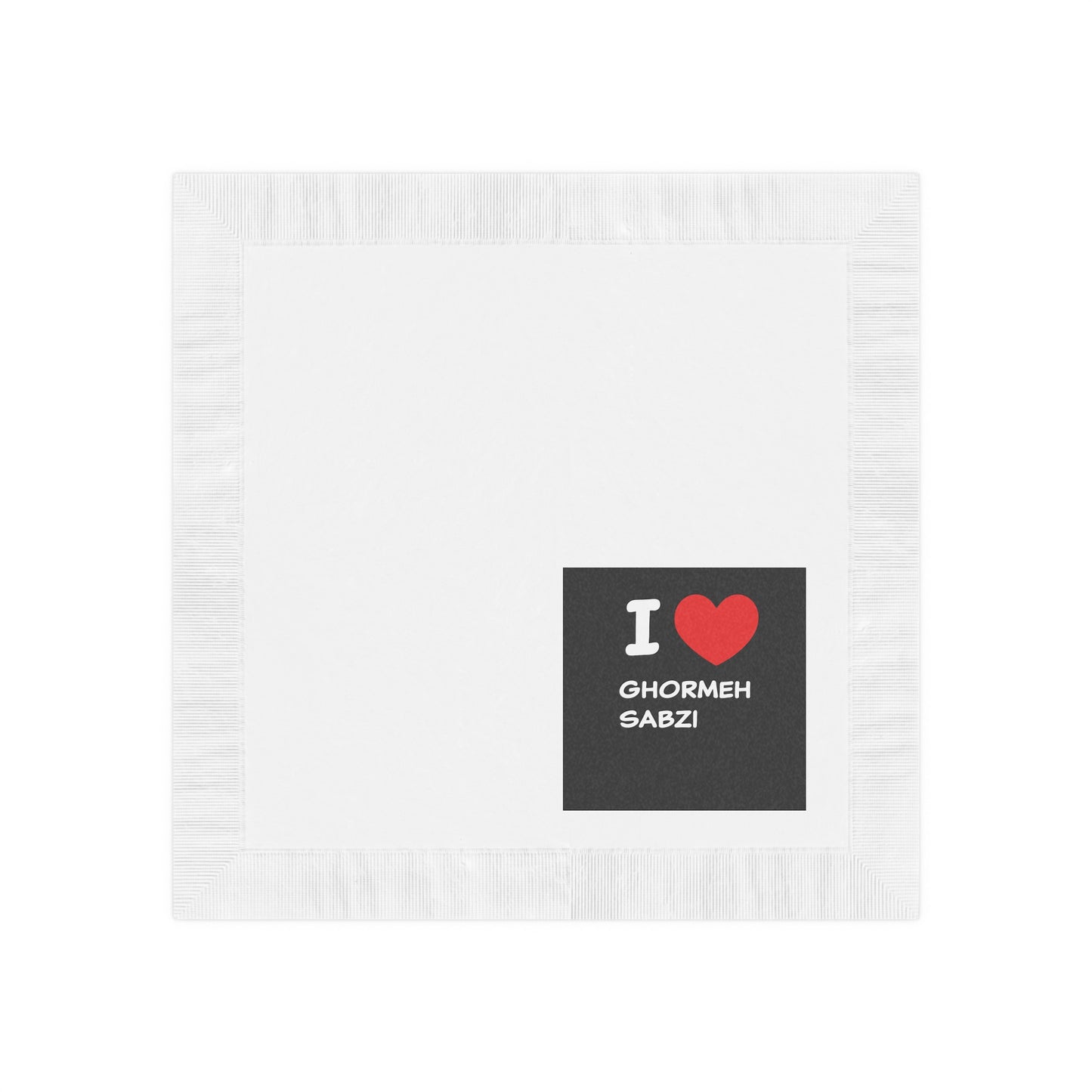 I love ghormeh sabzi persian ghormeh sabzi lovers Napkins,White Coined Napkins