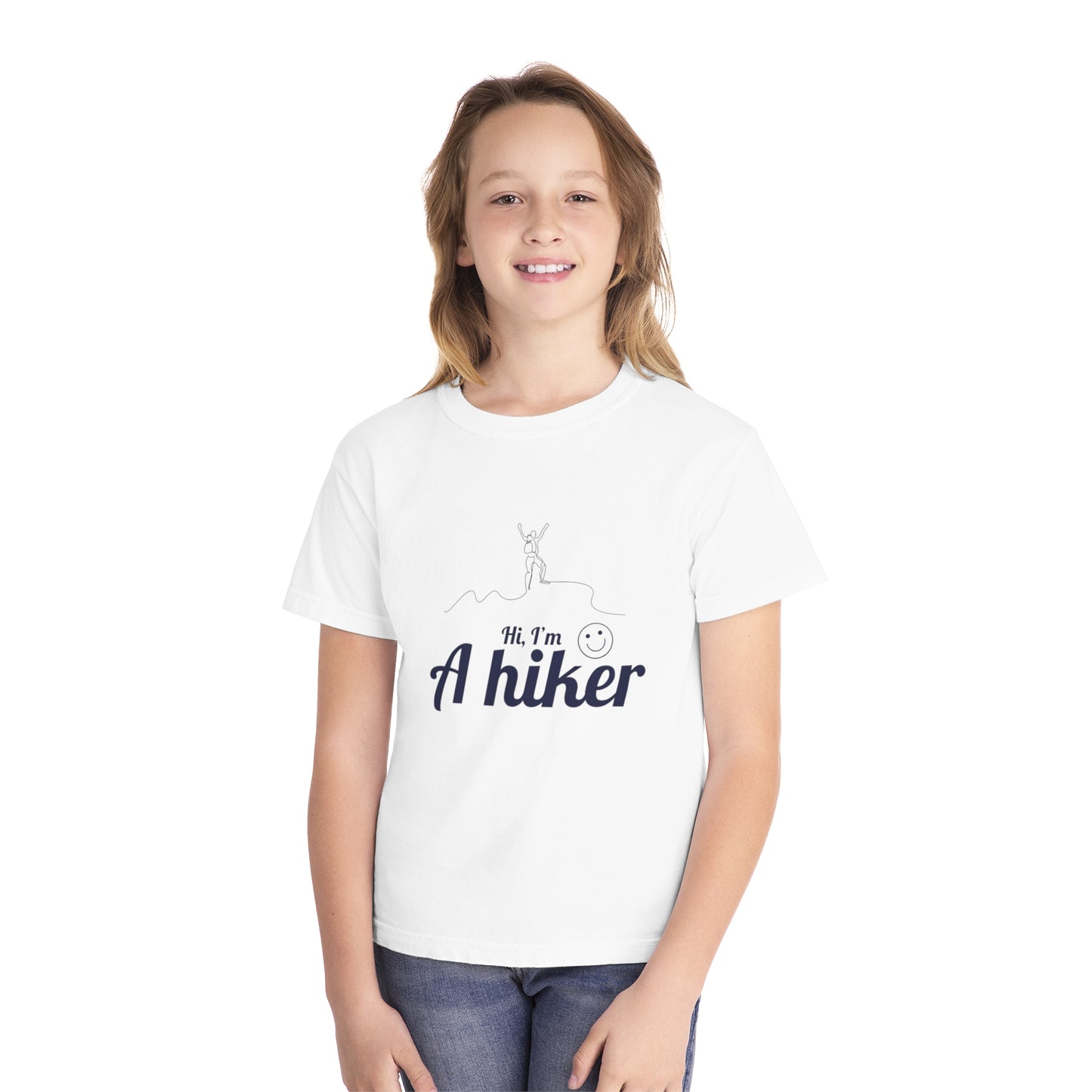 Hi I am a hiker kid shirt hike lovers walking lovers walking hiking mountain forest Youth Midweight Tee