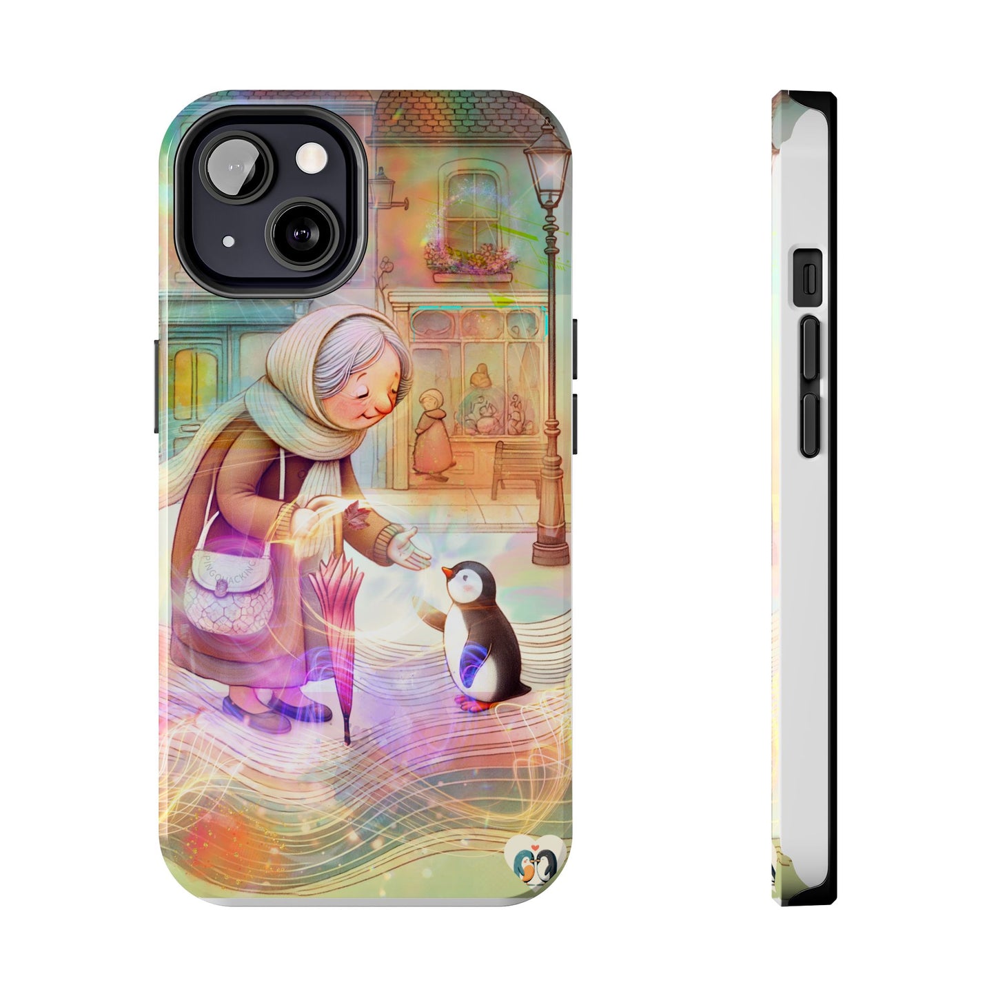 Love Penguin Phone case iPhone 15, 16 pro max, iPhone 14 Pro, iPhone 14 Plus Tough Phone Cases