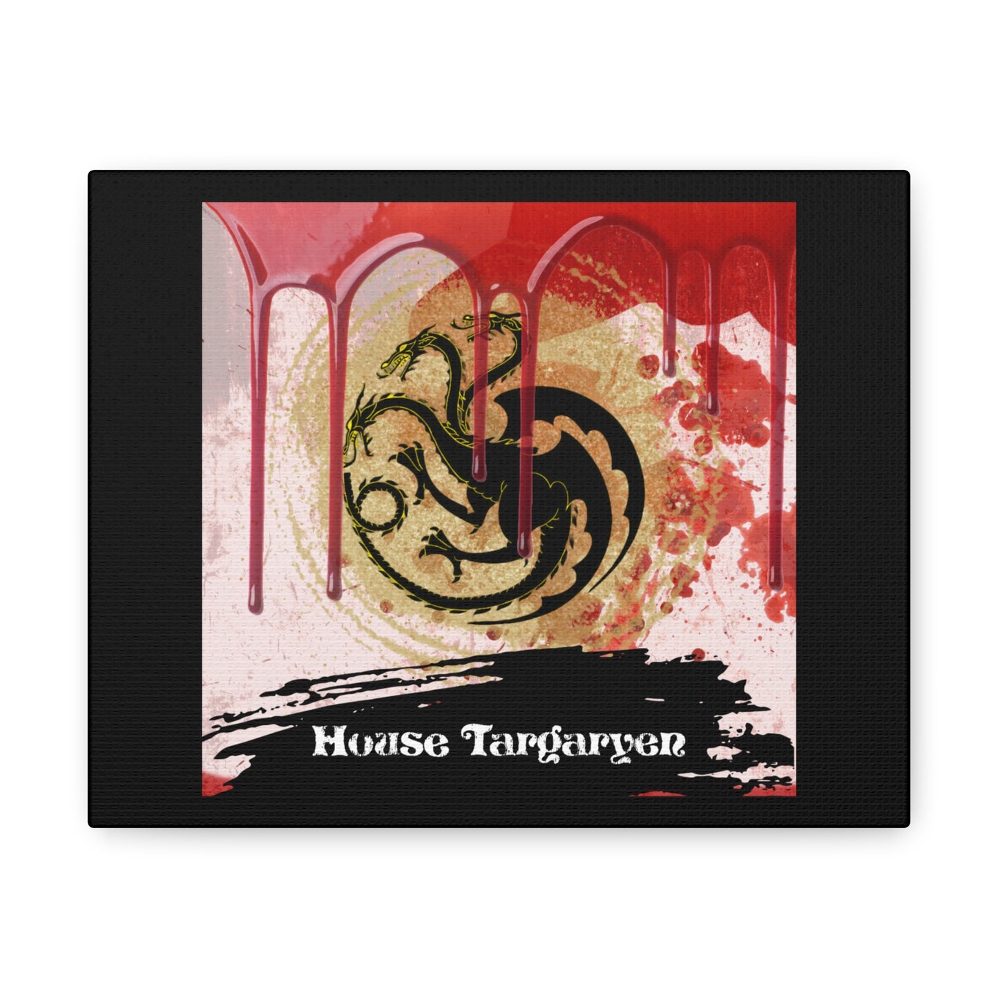 House Targaryen Canvas, Fire And Blood Canvas, Game Of Thrones Canvas, GOT Canvas, Popular Movie Canvas, Dragon Canvas,Canvas Gallery Wraps