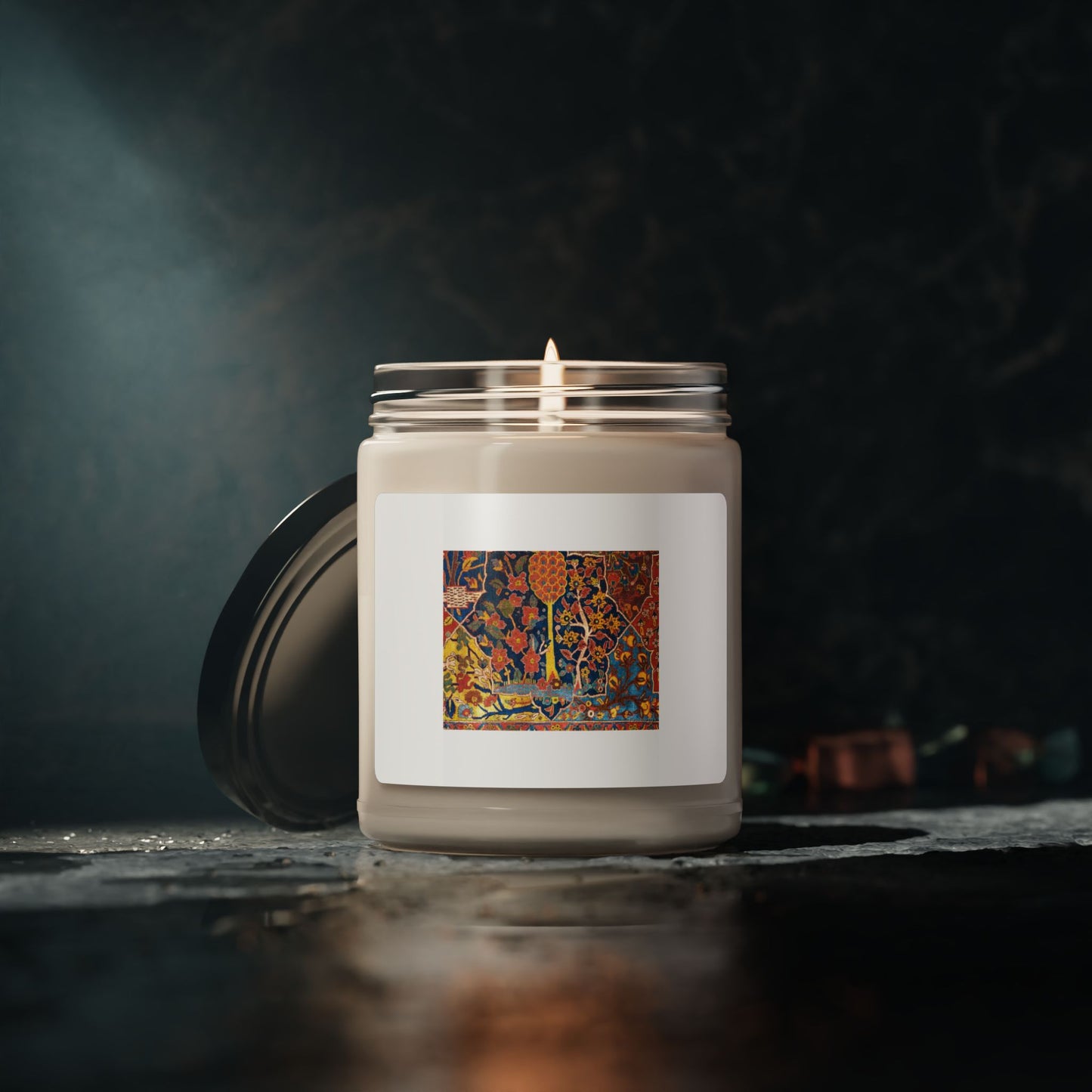 17th century Persian Garden Flora Middle Eastern Candle Botanical Landscape Miniature Nature Art |Persia Dynasty Scented Soy Candle, 9oz