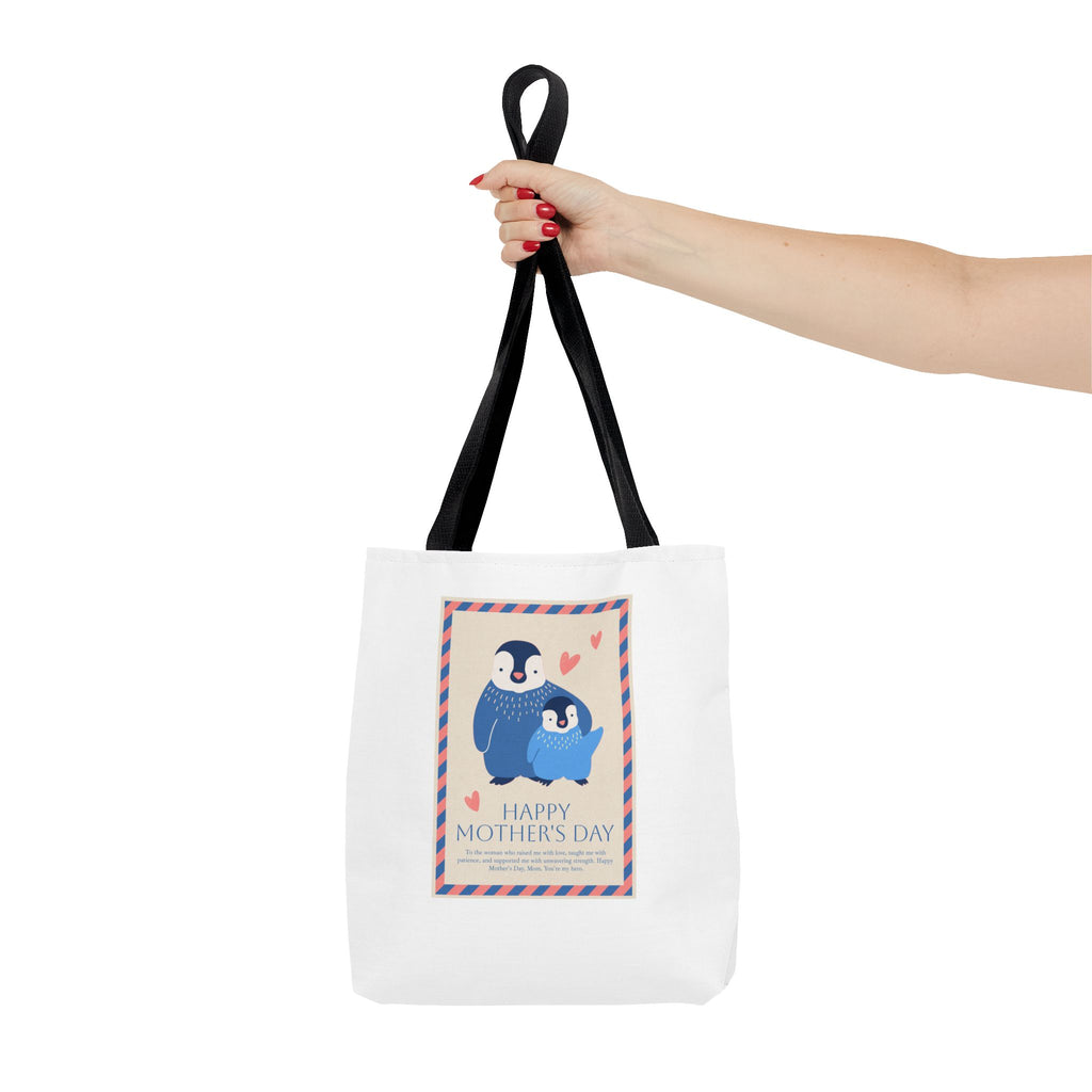 Penguin MOM will you be my penguin Mom's Cute Mother's Day Tote Bag (AOP)