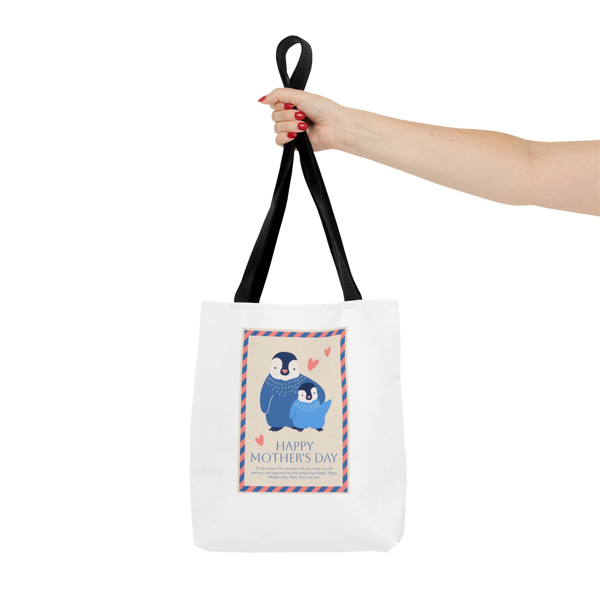 Penguin MOM will you be my penguin Mom's Cute Mother's Day Tote Bag (AOP)