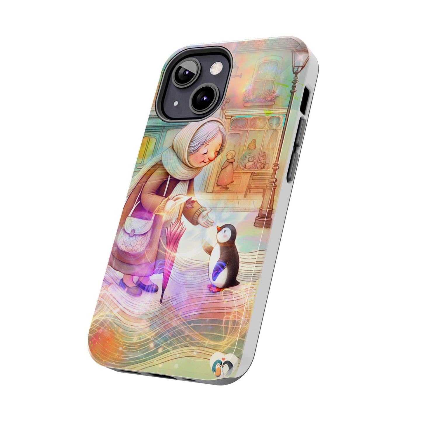 Love Penguin Phone case iPhone 15, 16 pro max, iPhone 14 Pro, iPhone 14 Plus Tough Phone Cases