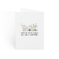 birthday wish funny sarcastic why fish swim in salt water? salty and flirty men women  Greeting Cards (1, 10, 30, and 50pcs)