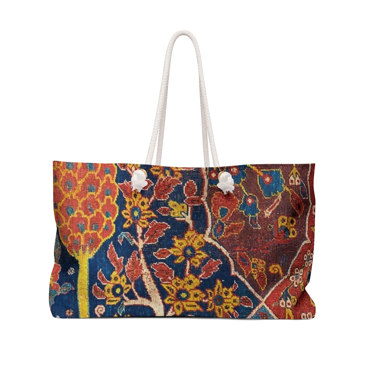 17th century Persian Garden Exotic Bag Flora Middle Eastern Bag Botanical Miniature Bag Nature Art Persia Dynasty  Weekender Bag