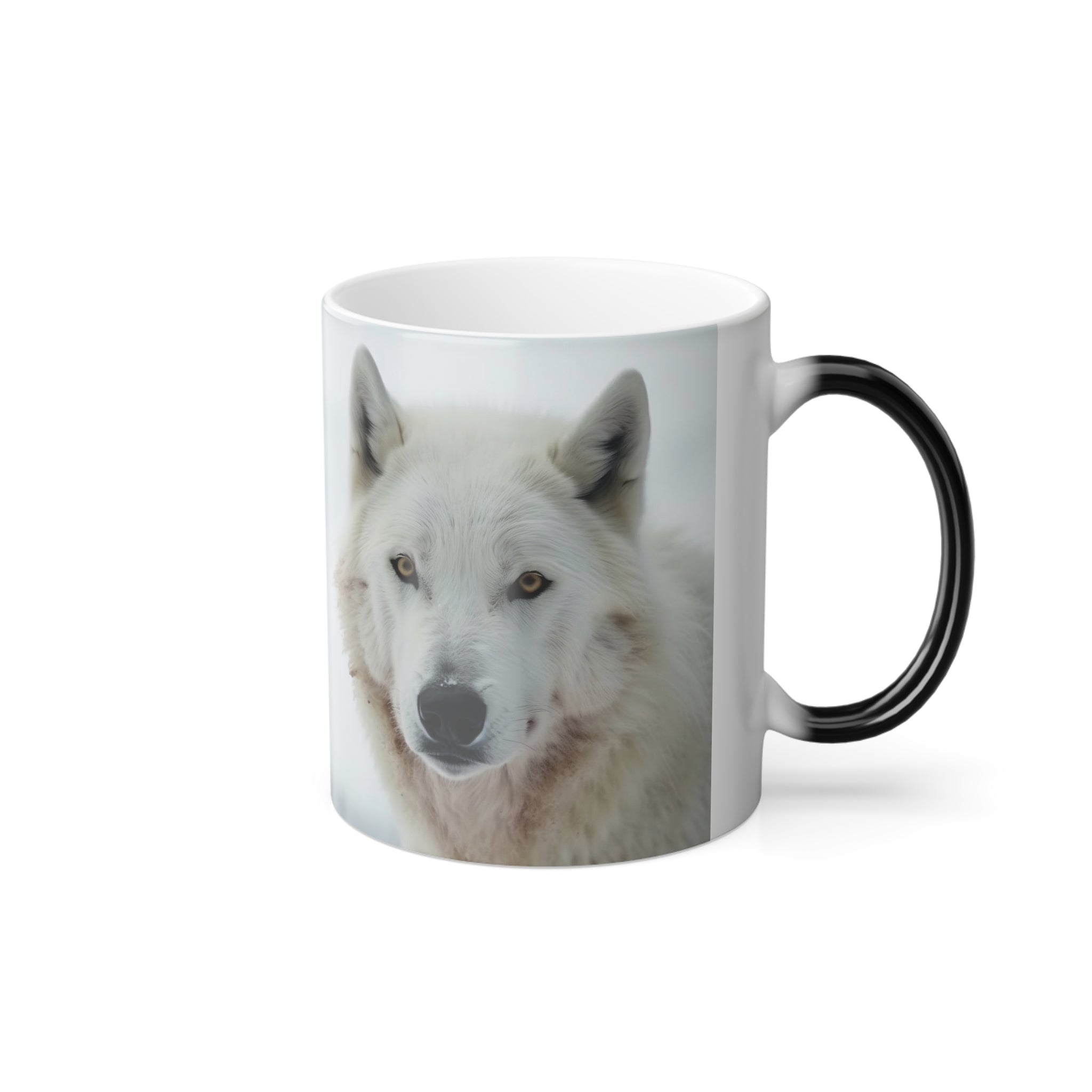 Grey Wolf Canvas Art, Wolf Art, Grey Wolf Photo, Grey Wolf, Grey Wolf Wall Decor, Wolf, Wildlife Animal Mug Art Color Morphing Mug, 11oz
