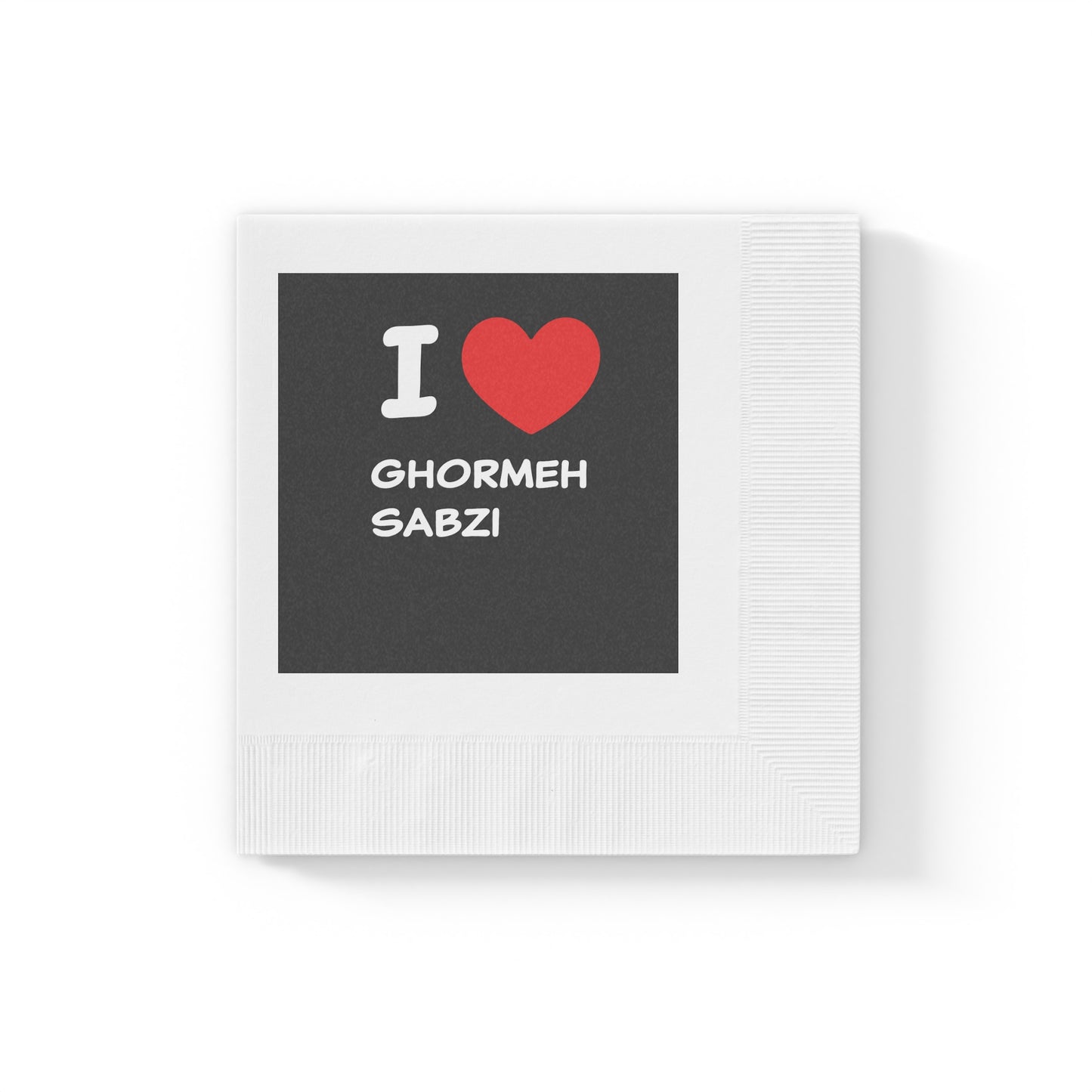 I love ghormeh sabzi persian ghormeh sabzi lovers Napkins,White Coined Napkins