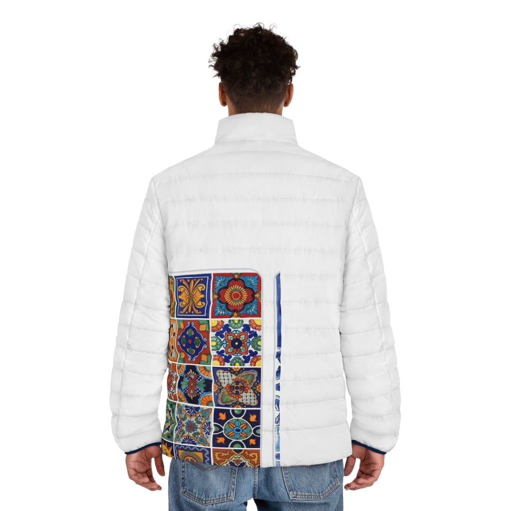 Persian tapestry persian rug inspired from design of Persia Men's Puffer Jacket (AOP)
