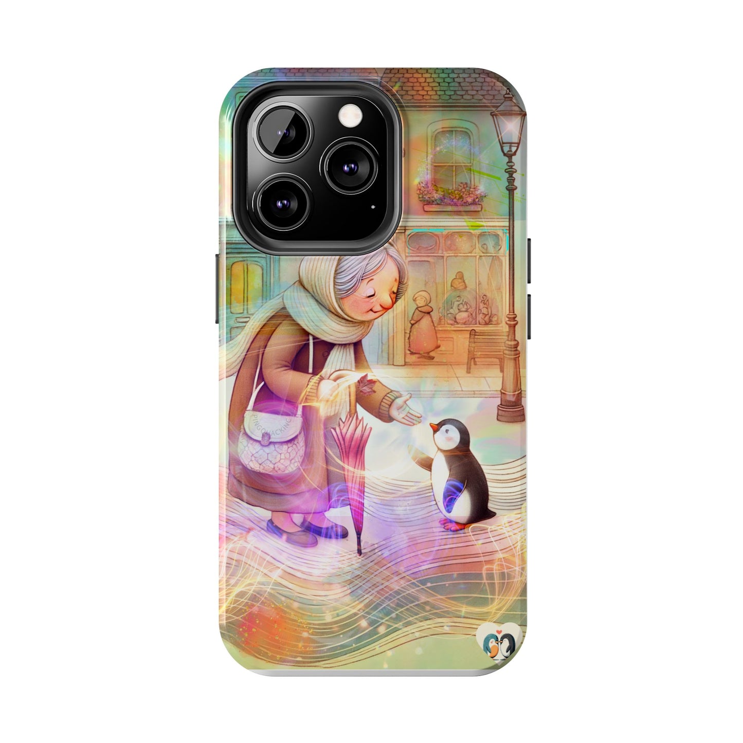 Love Penguin Phone case iPhone 15, 16 pro max, iPhone 14 Pro, iPhone 14 Plus Tough Phone Cases