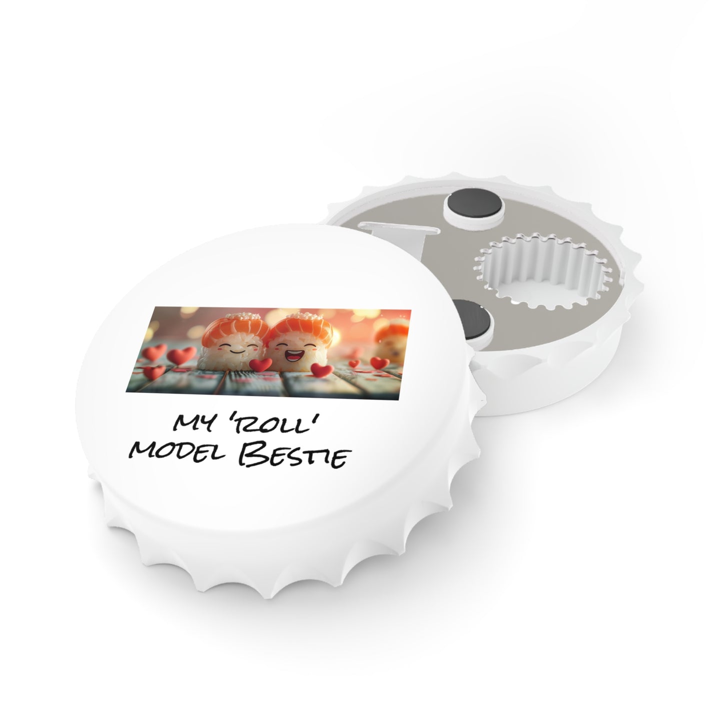 my role model bestie gift sushi roll quote joke fun Bottle Opener